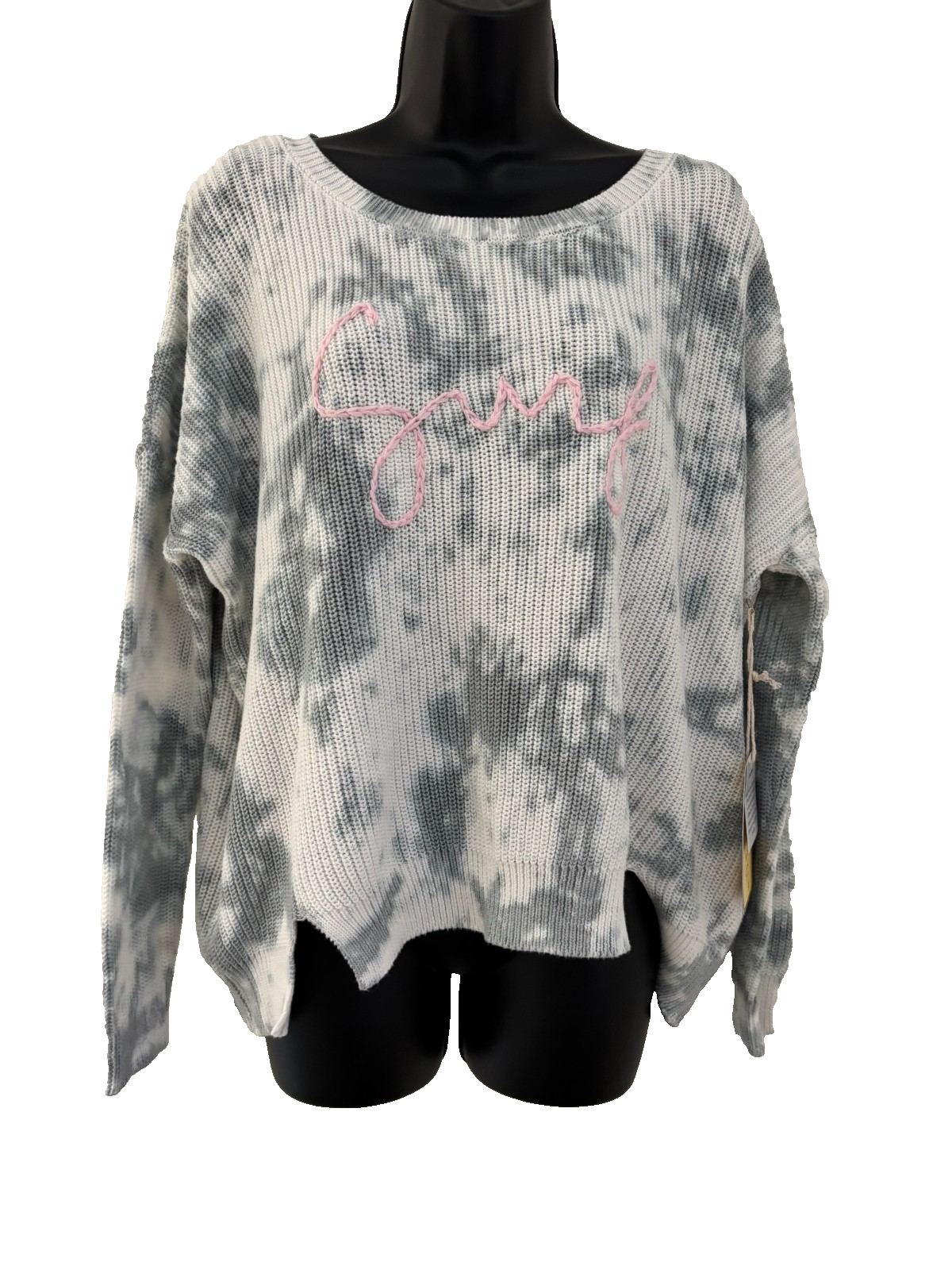 NWT Vintage Havana Oversized Tie Dye Beachy Gray 