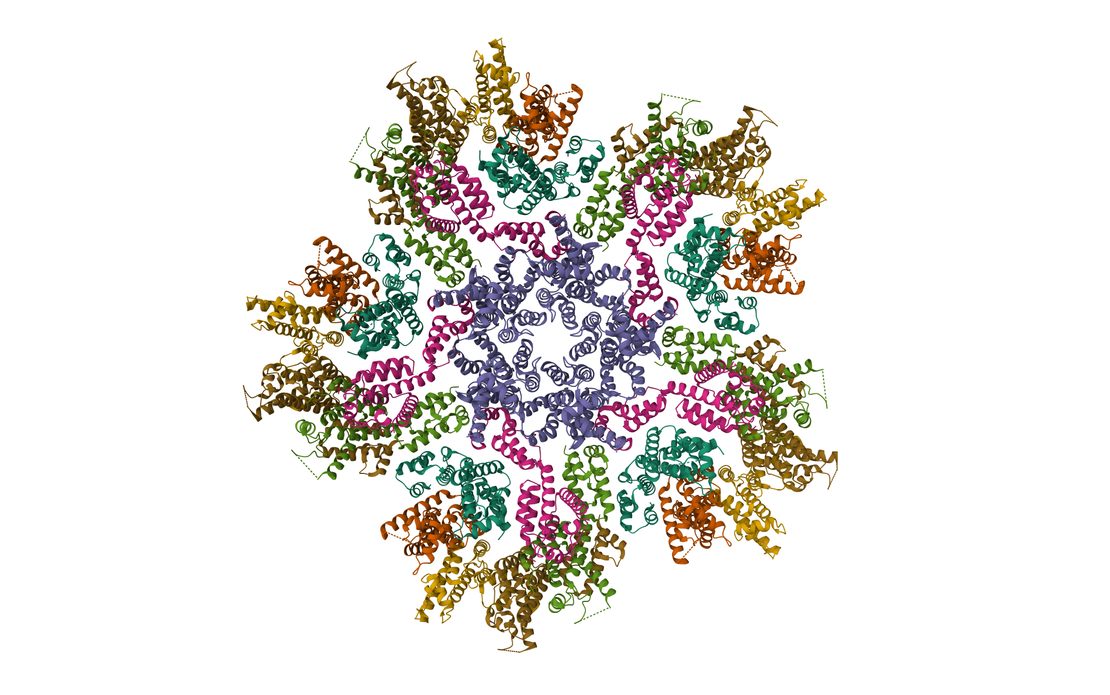 HIV-1 CA lattice bound to IP6; from capsid-like particles · PDB: 8G6K · 2023