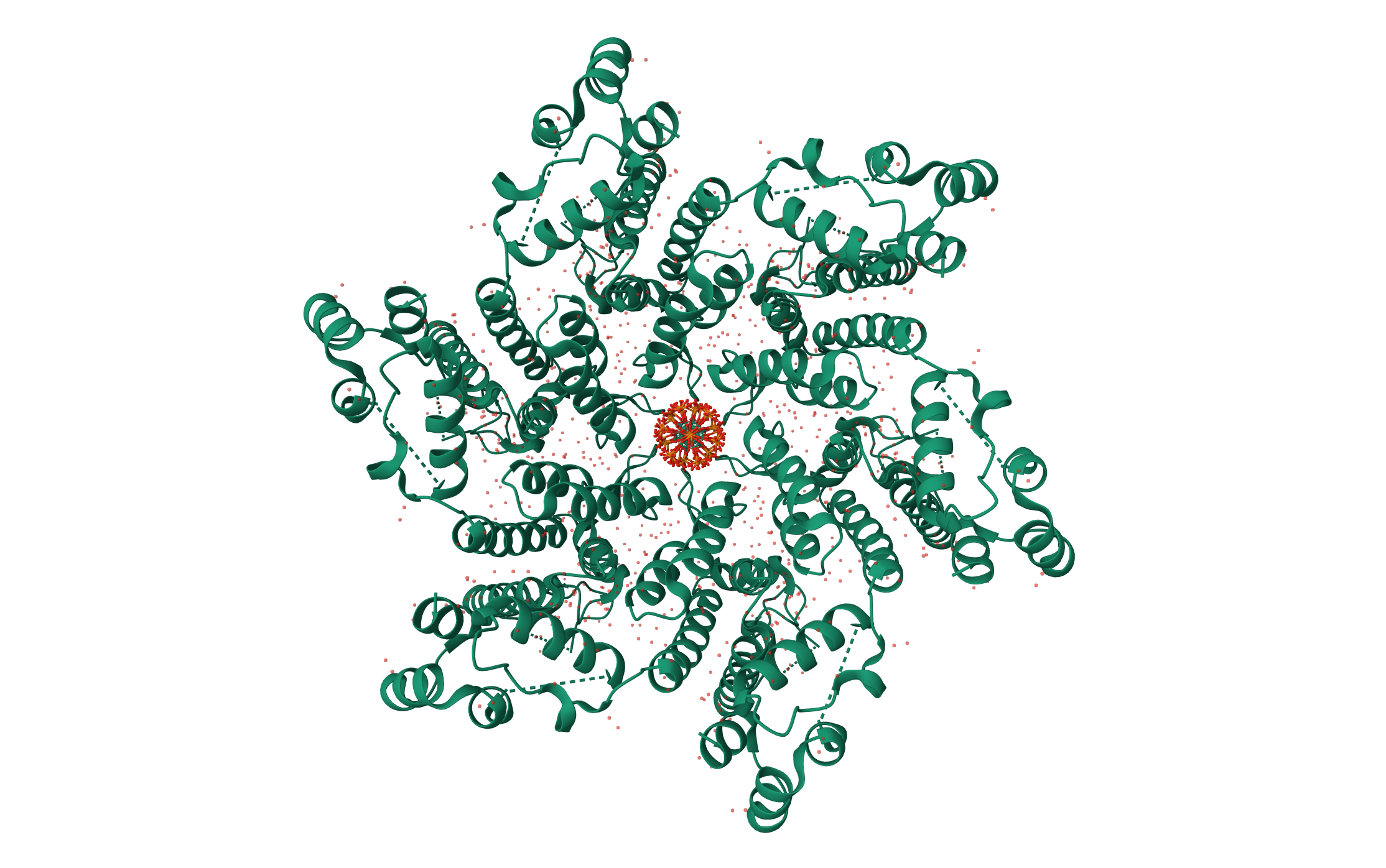 HIV-1 CA hexamer in complex with IP6, hexagonal crystal form · PDB: 6BHS · 2018