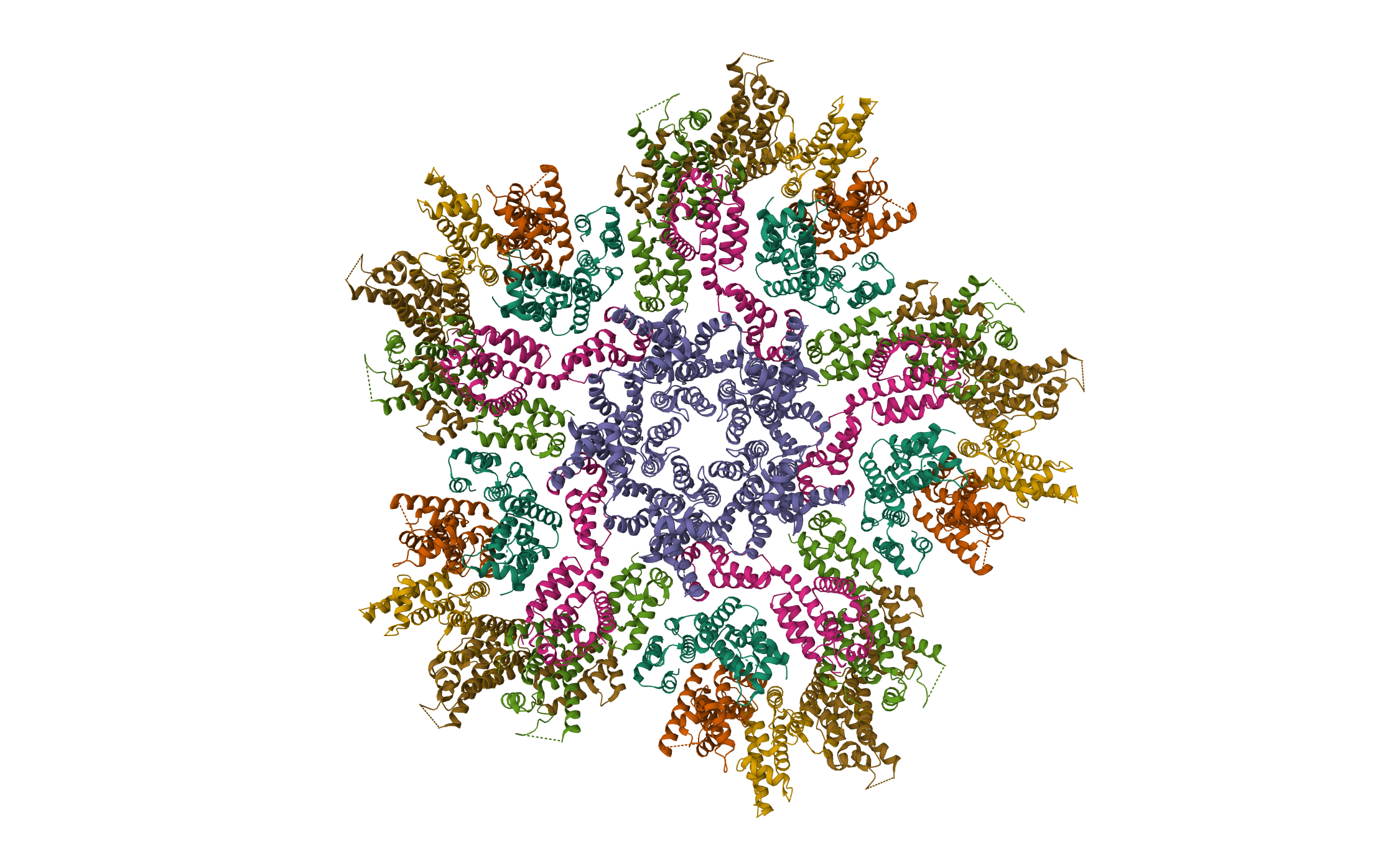 HIV-1 capsid lattice bound to IP6, pH 6.2 · PDB: 8G6L · 2023
