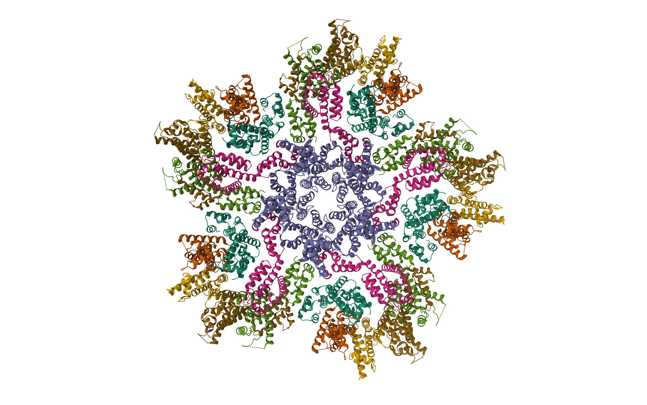 HIV-1 capsid lattice bound to IP6, pH 7.4 · PDB: 8G6M · 2023