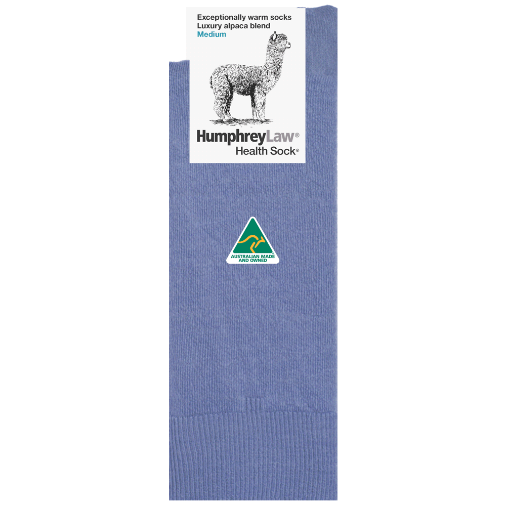 Aussie Alpaca World Alpaca Wool Lightweight Health Sock - Violet