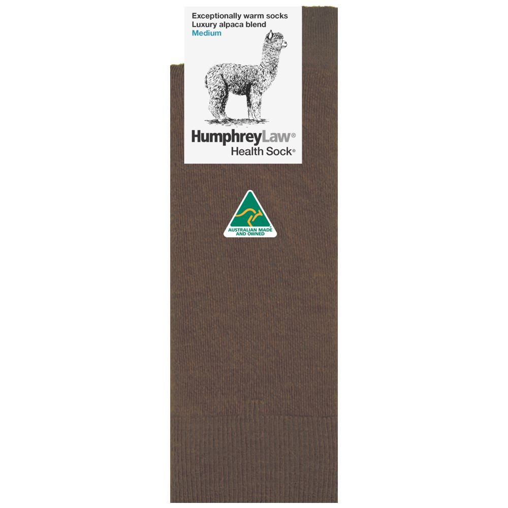 Alpaca Lightweight Health Sock - Coffee