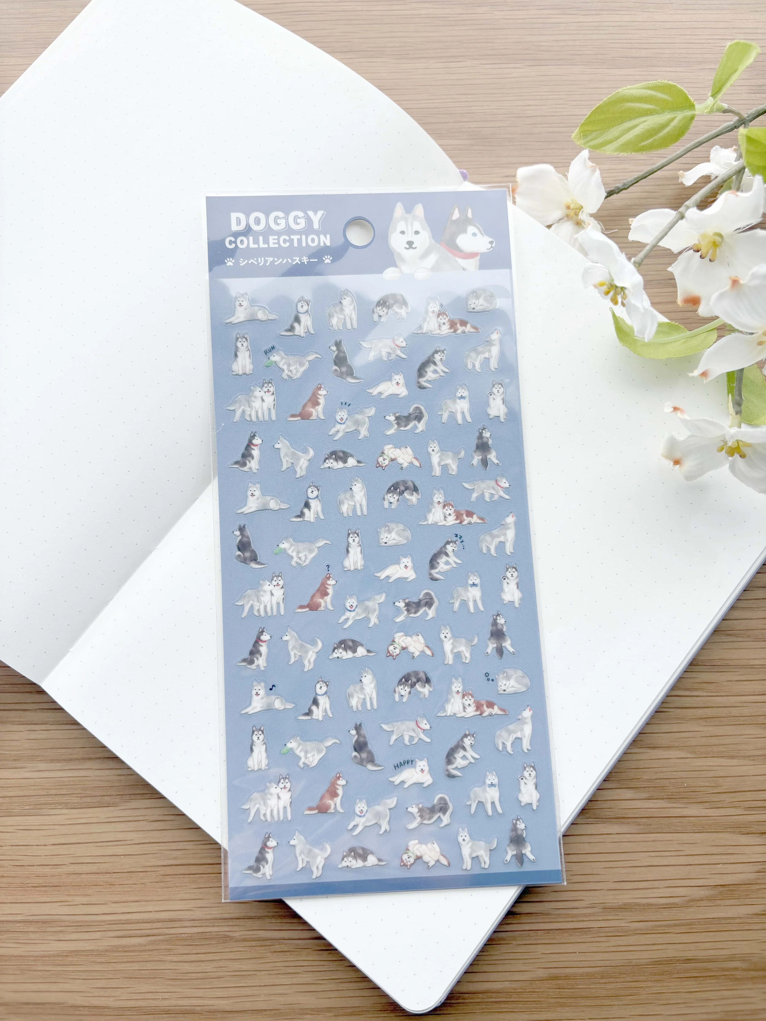 NEW Clear Mindwave Sticker - Semi-Transparent - Doggy Collection - Husky Dog