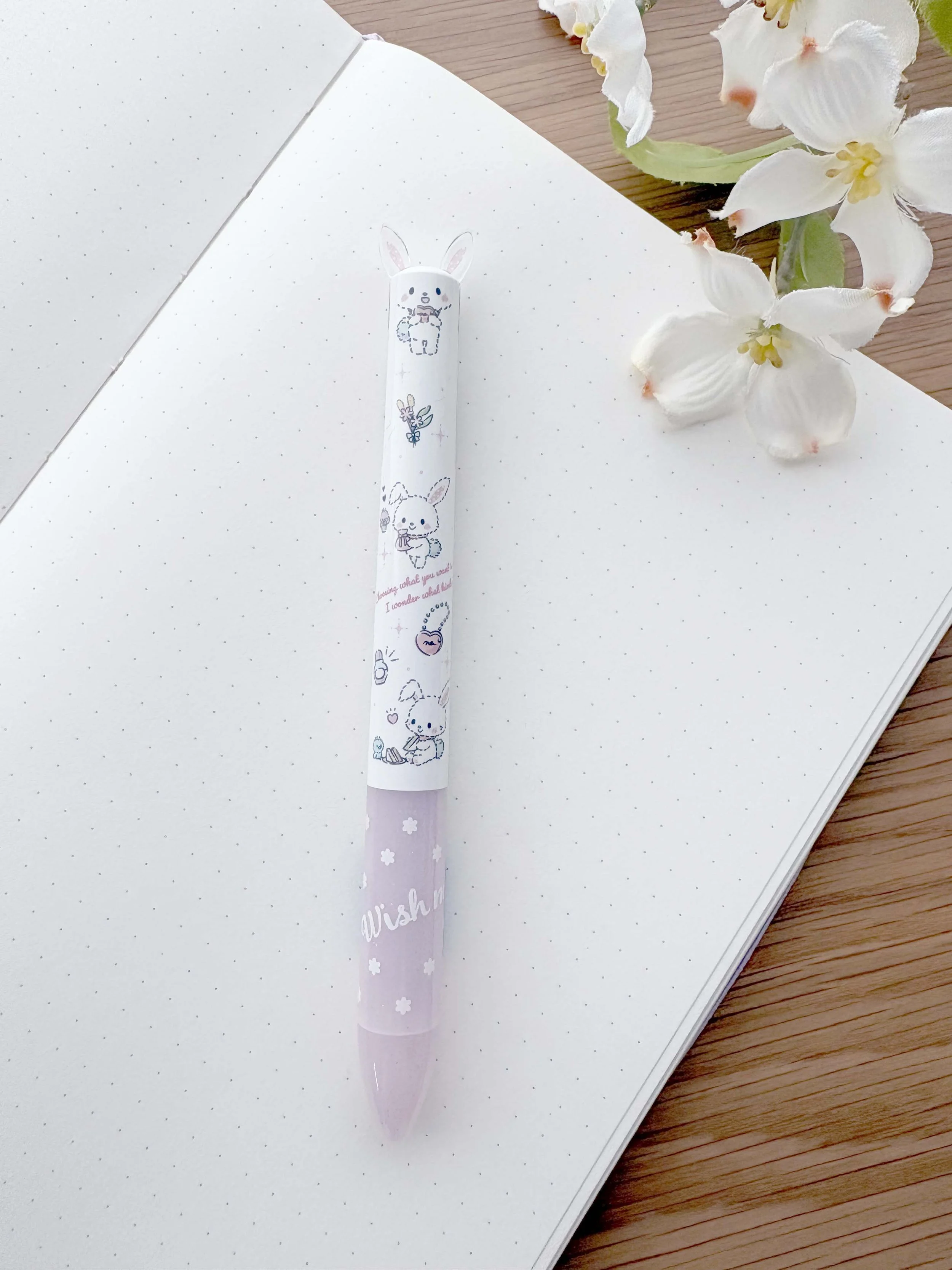 NEW 2 Color Mimi Ballpoint Ink Pen - Sanrio Wish me Mell Rabbit