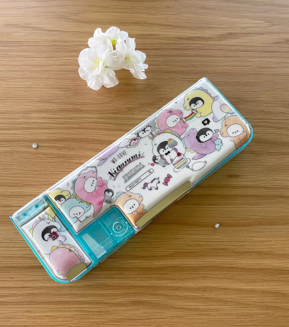 3 Pocket Magnetic Padded Pencil Case: Animal Friends — La Petite Cute Shop