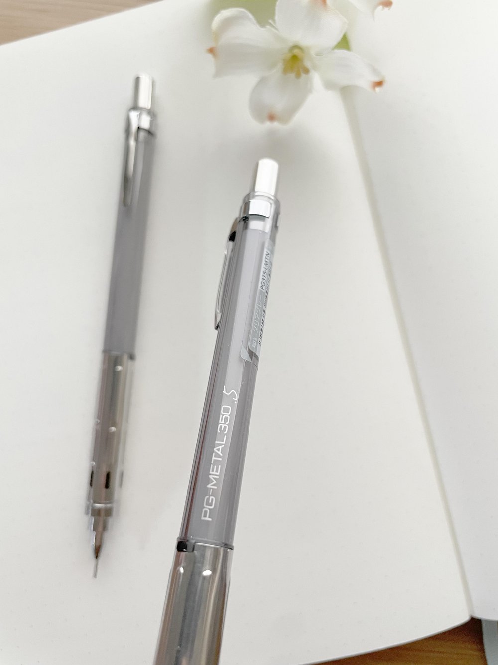 Limited Edition Color: Pentel PG-Metal 350 Mechanical Pencil - 0.5 mm -  Clear Charcoal Gray — La Petite Cute Shop