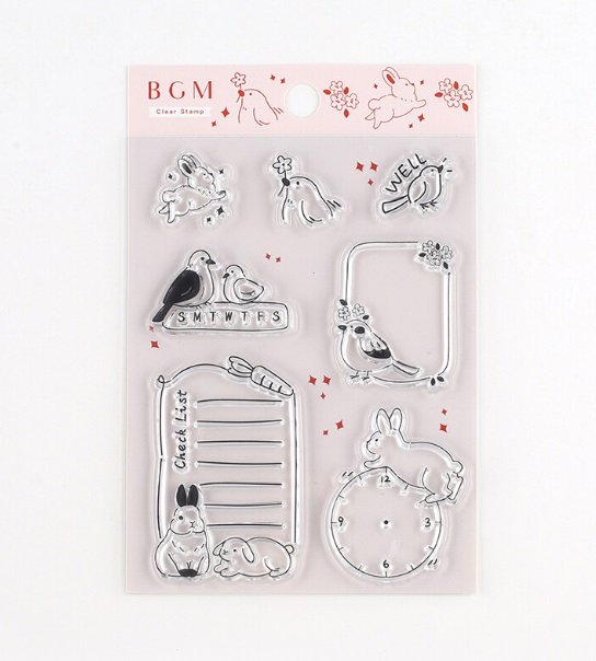 BGM Clear Acrylic Stamp Block with Grid - Small Size — La Petite