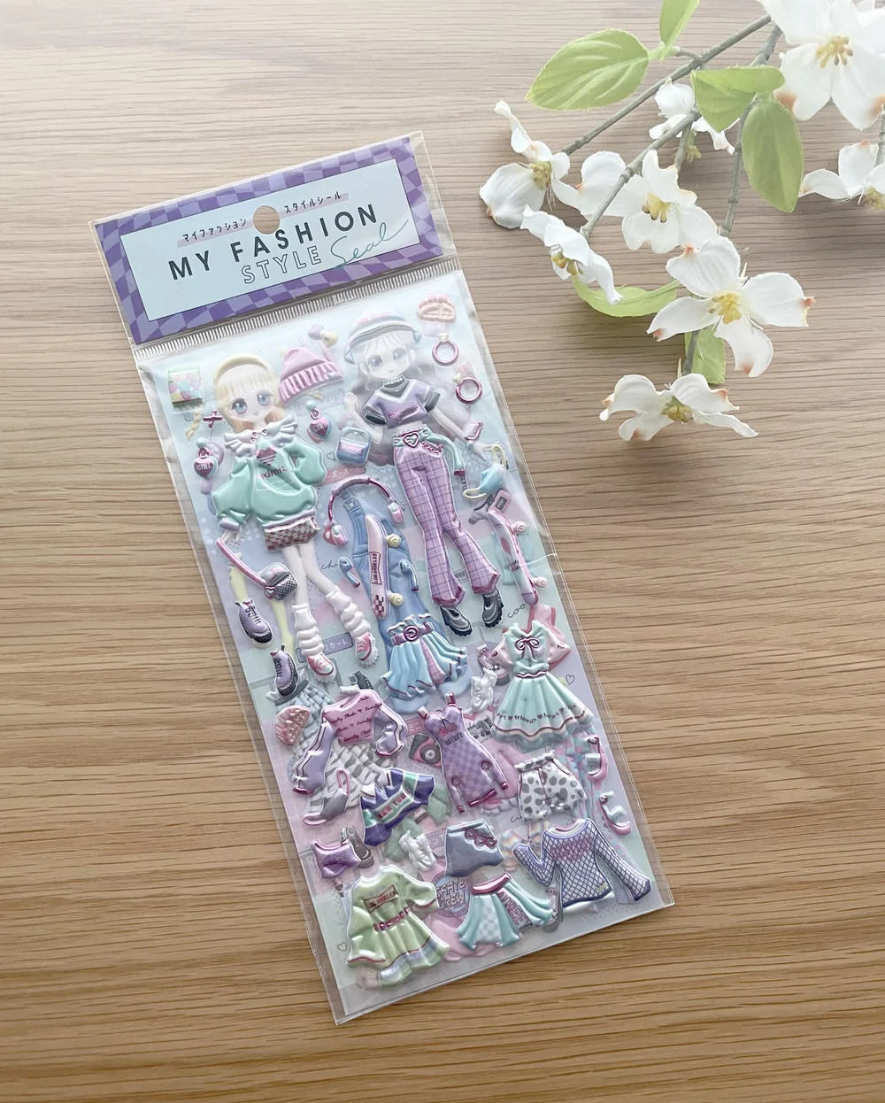 fashion dress sticker Sticker Fashion woman dress from words. Vector