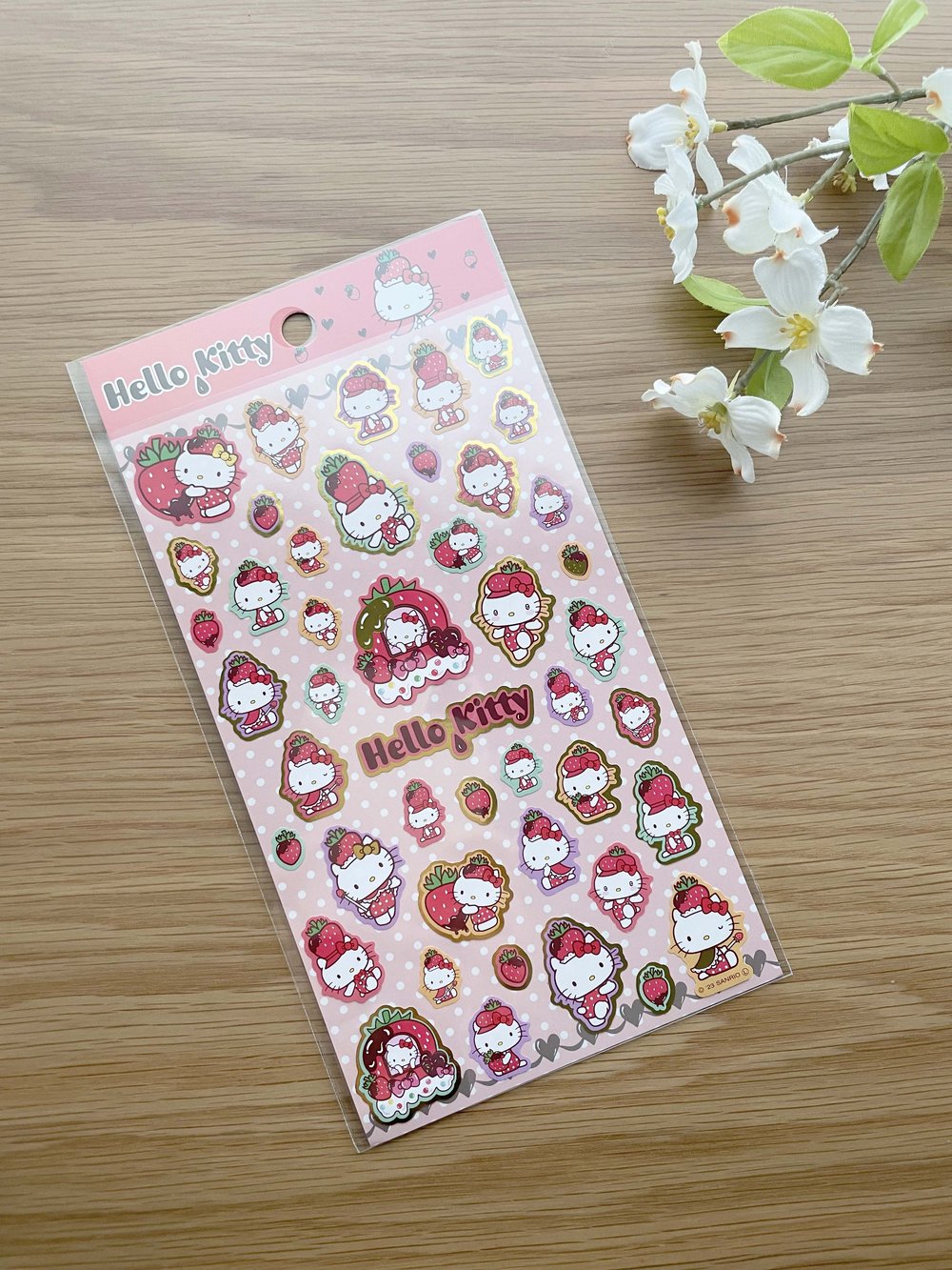 Japan Sanrio Gold Accent Sticker - Hello Kitty