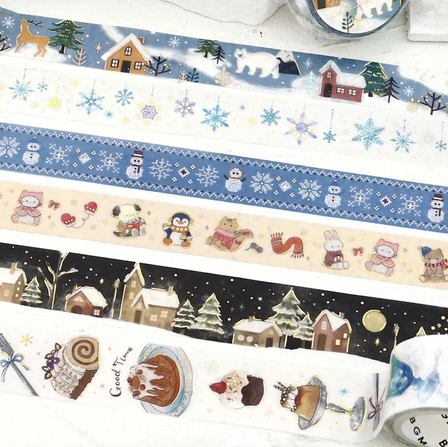  NEW BGM Winter Limited Washi Tapes 