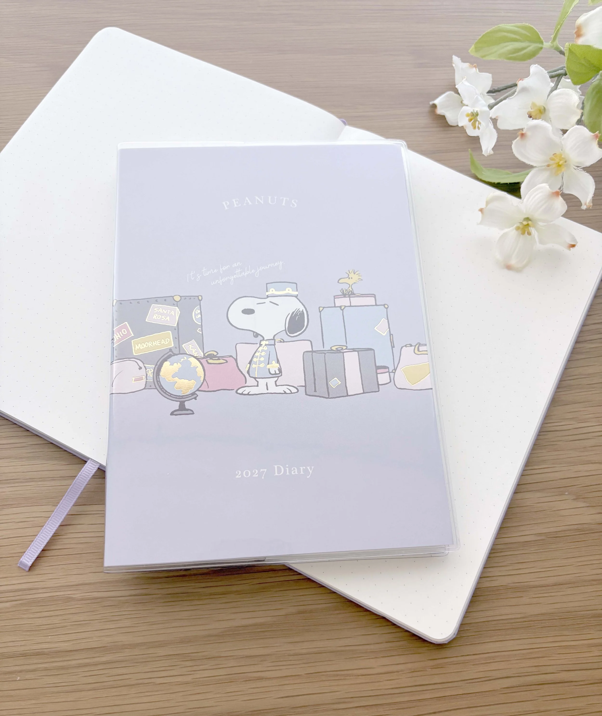 NEW 2027 B6 Snoopy - Diary Planner / Calendar - Comic Design: Travel Time Lavender Purple
