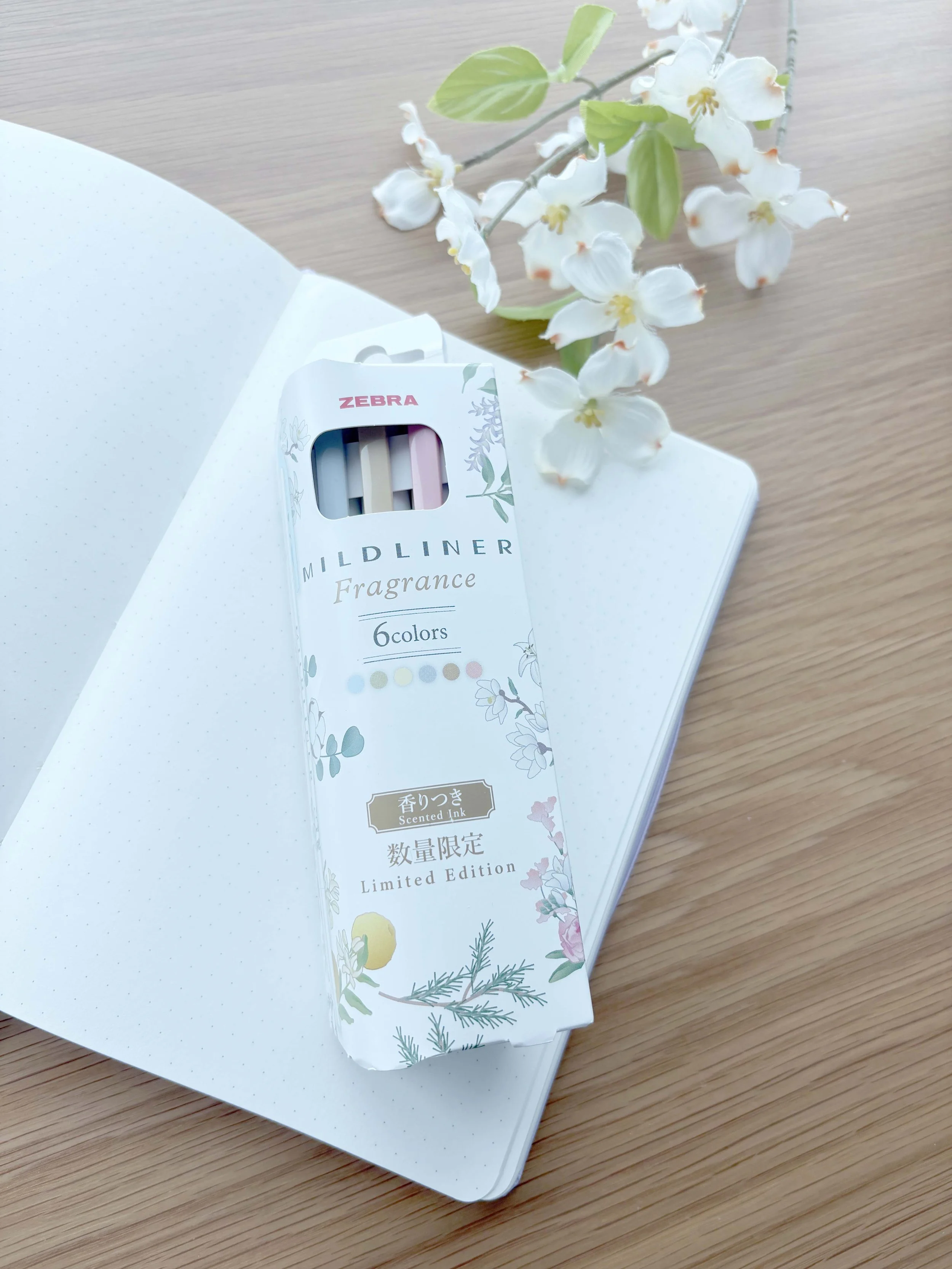 NEW Highlighter - Zebra Mildliner Fragrance double-sided highlighter pen set - Limited Edition 6 pc set