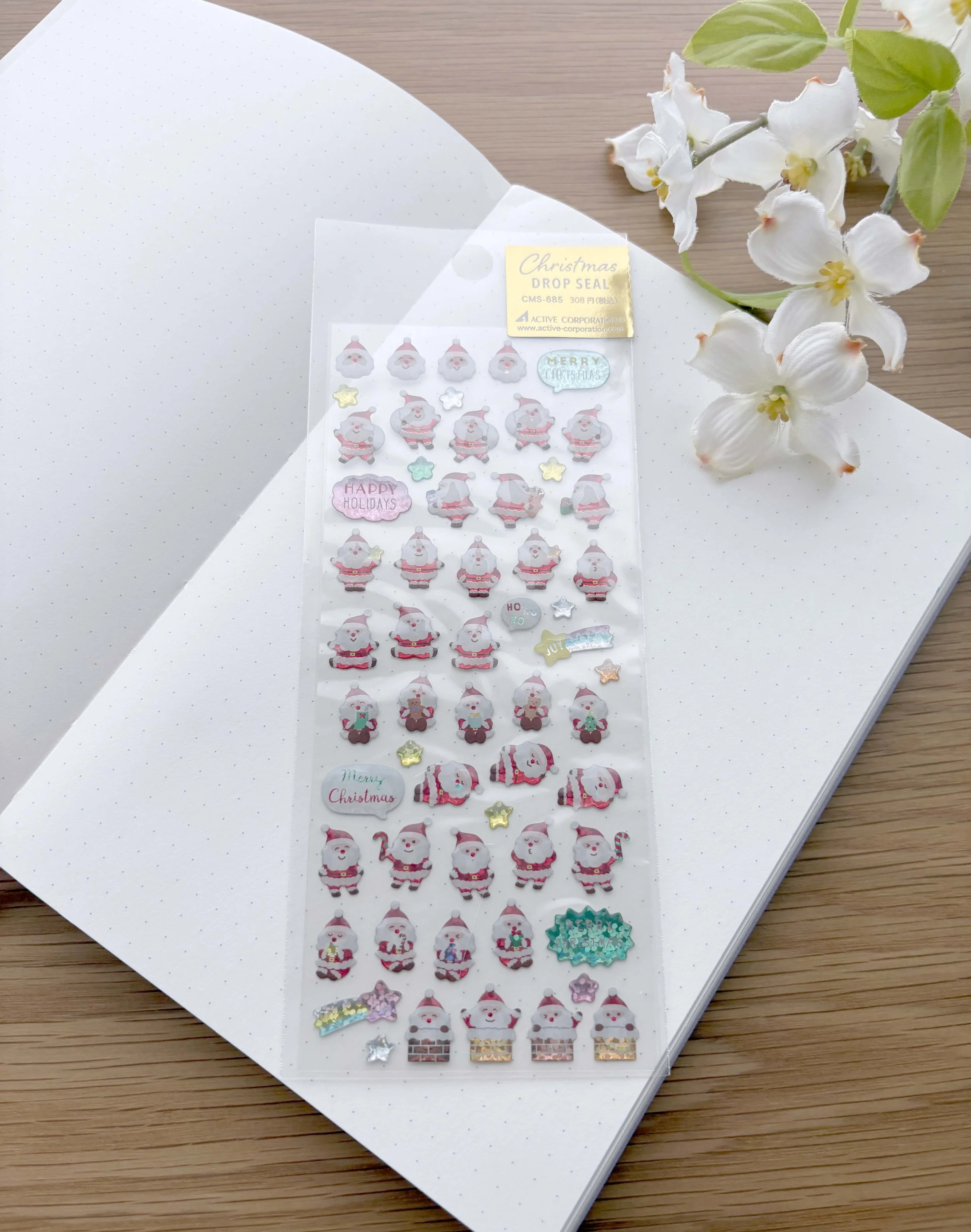 NEW Resin Hologram Foil Stickers - Drop Seal - Mini Santa Life