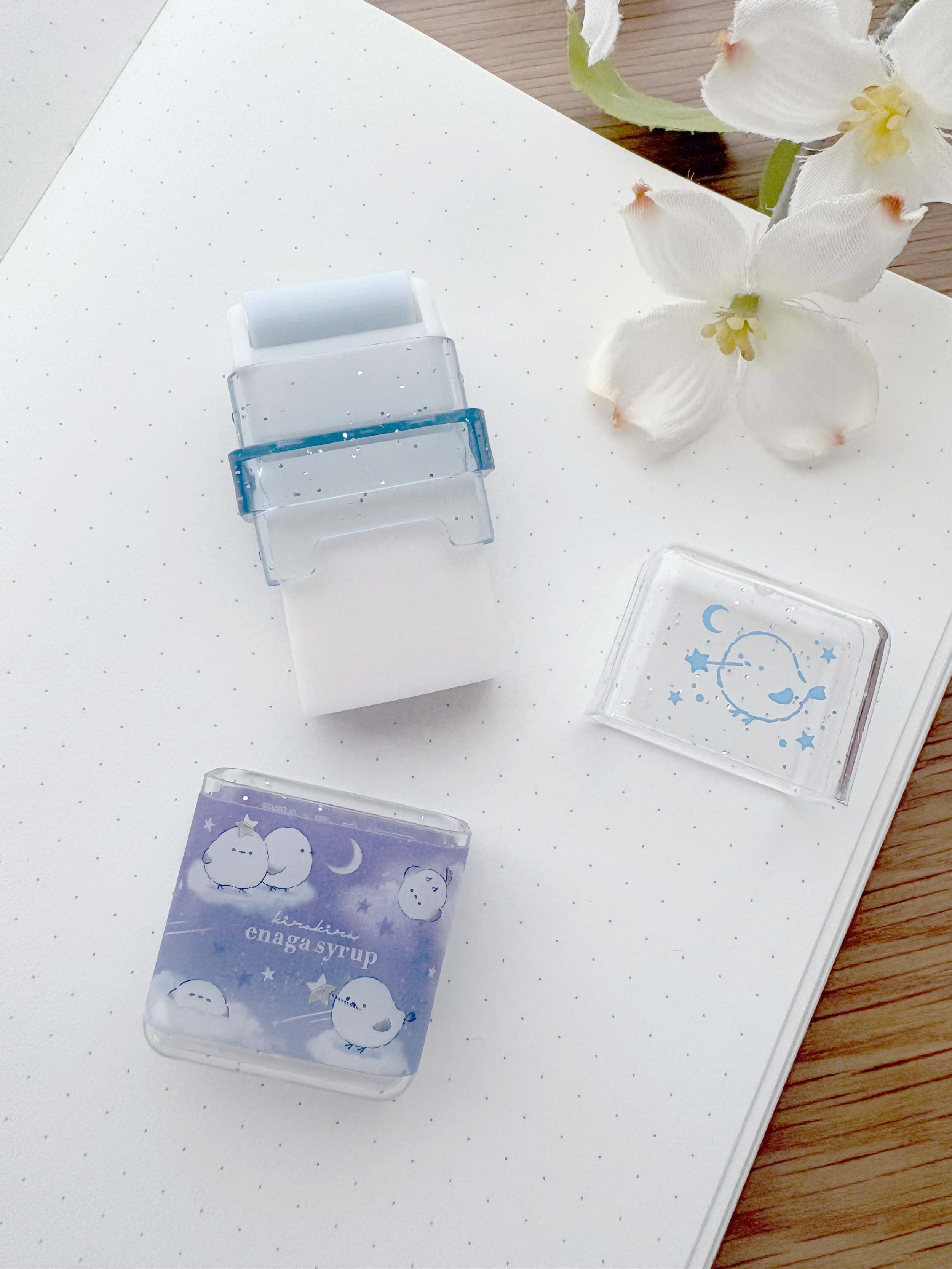 NEW Eraser - Roller - Shimaenaga Birds - Moon Dreams
