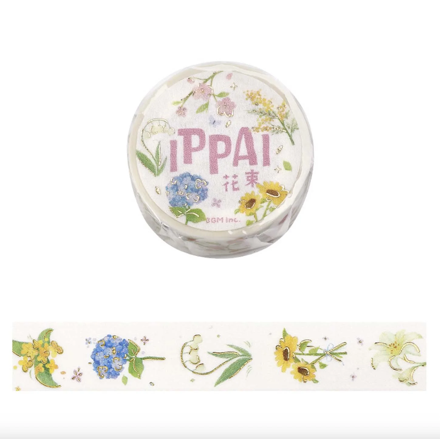 NEW BGM Washi Tape -15 mm - IPPAI - LOTS OF Flower bouquets
