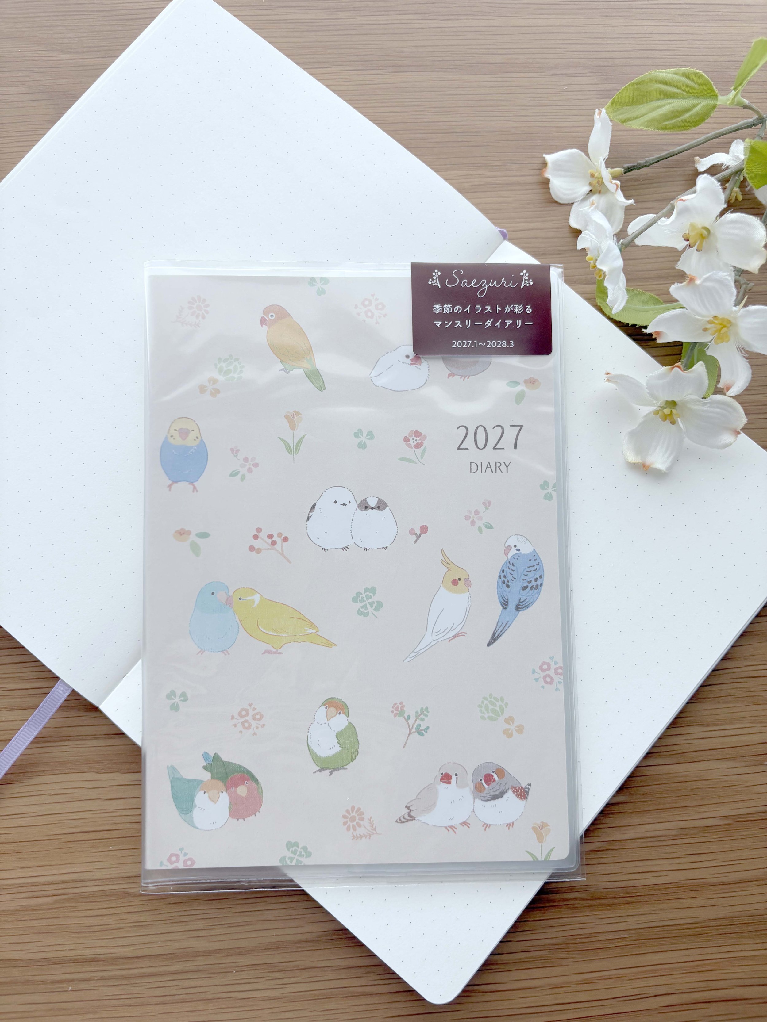 NEW B6 Size Planner - 2027 Lovely Colorful Birds with Cover