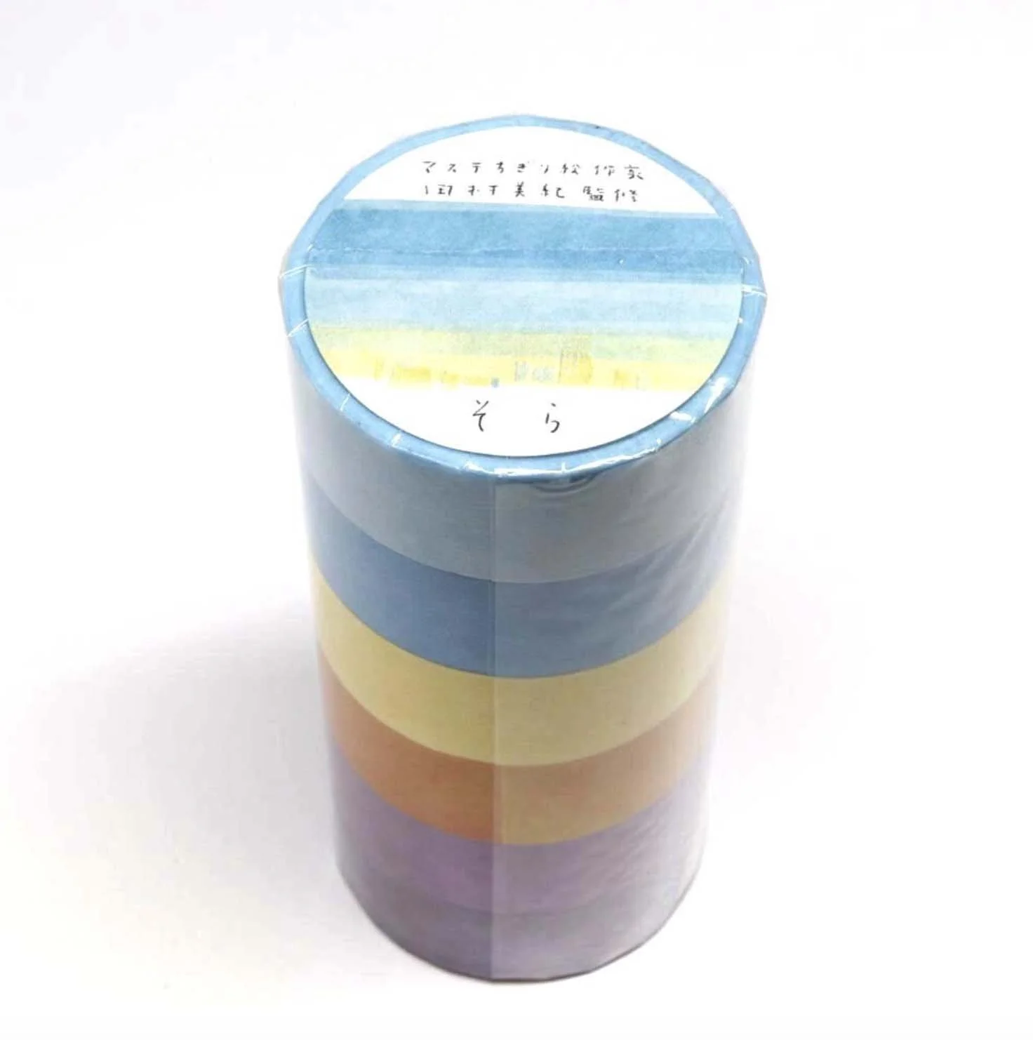 NEW Saien Washi Tape Set of 6 - 15 mm - Miki Tamura - Chigiri-e 6-color set - Sora Bold Colors