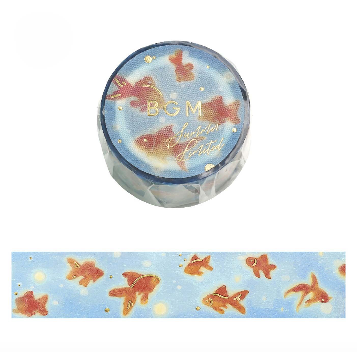 NEW BGM Clear PET Tape - 20mm - Summer Limited - Summer Goldfish
