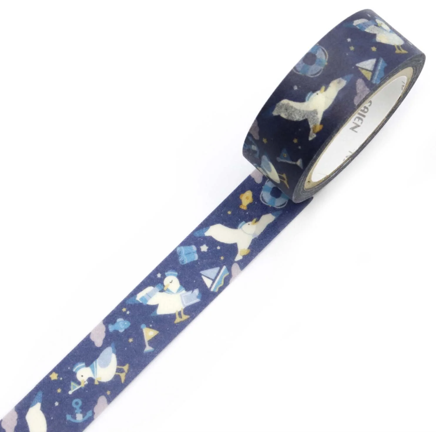 NEW Saien Washi Tape -15 mm - Seagull Sailor Bird
