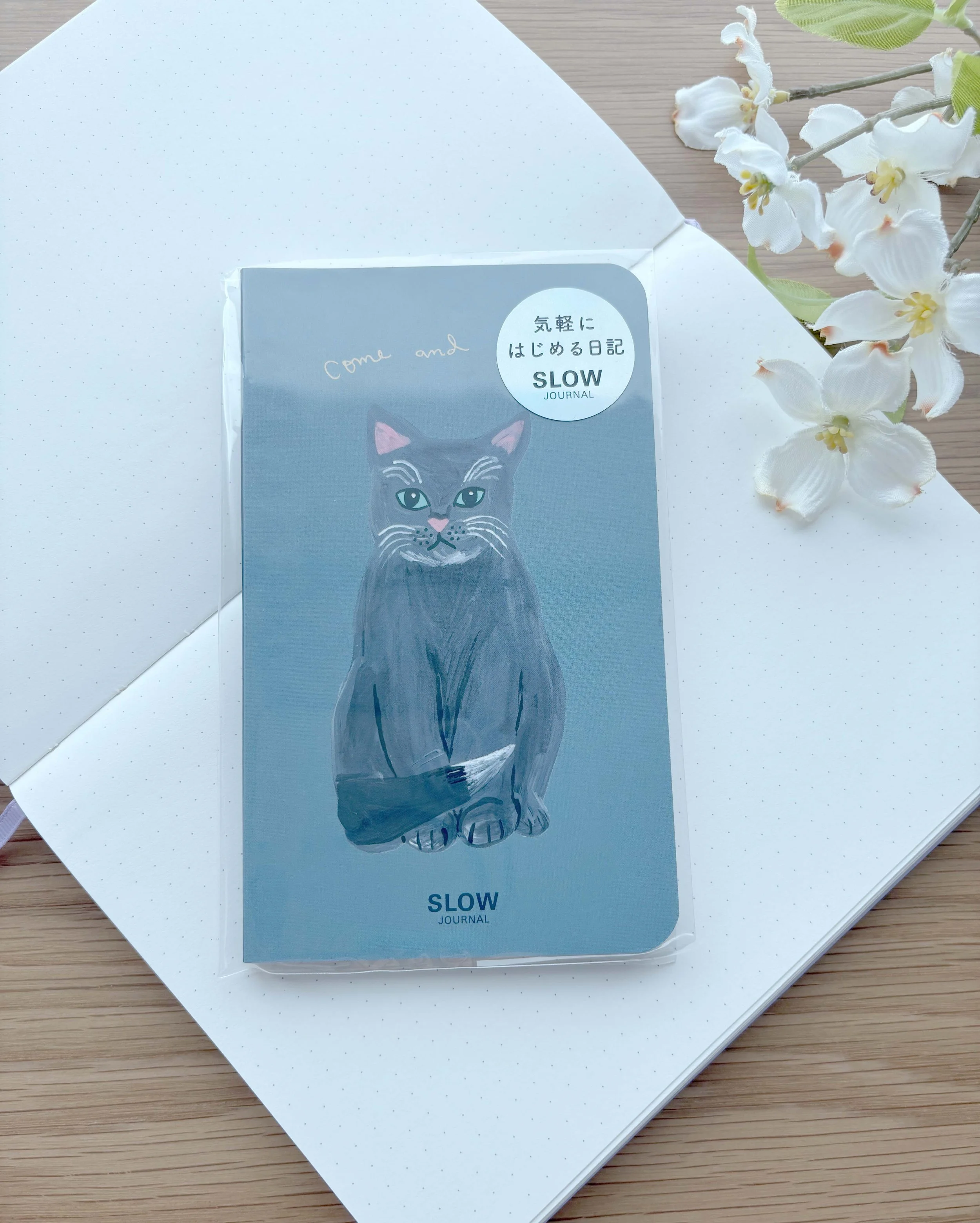 A6 Slim Size SLOW Journal / Diary - Kahoko Sodeyama  - Cat Life