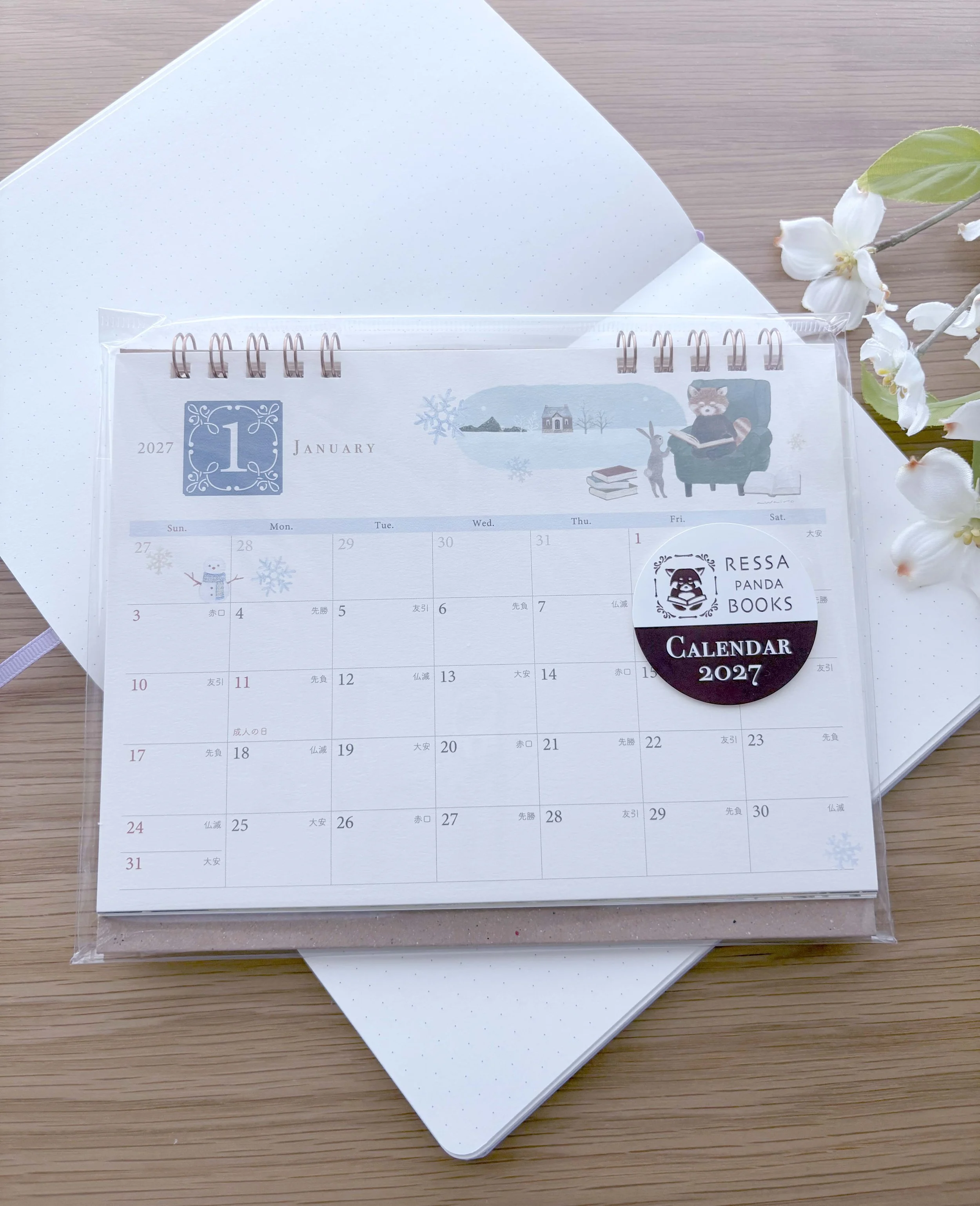 NEW 2027 Desk Calendar - Ressa Red Panda Books