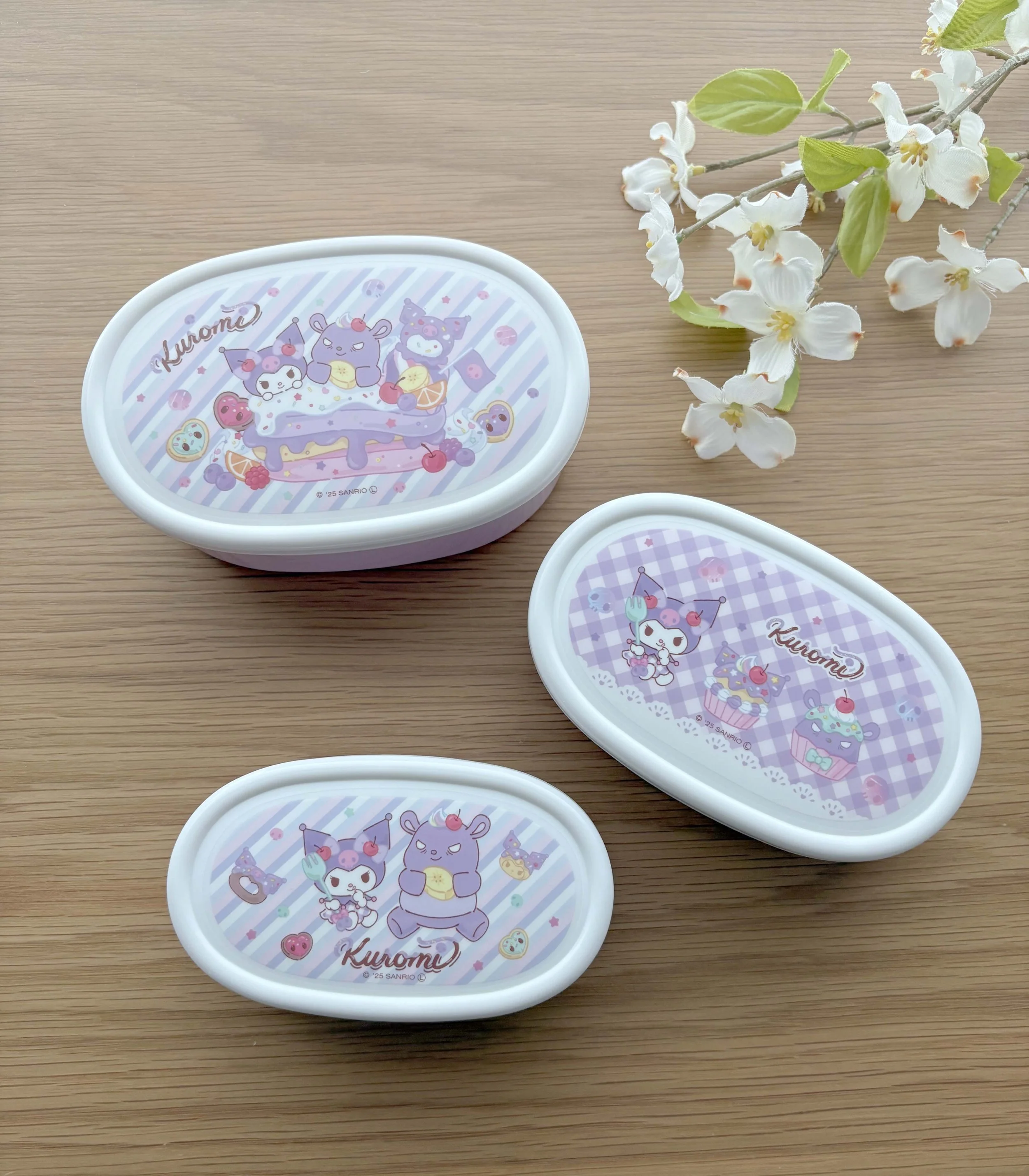 NEW Bento Box / Lunch Container Set - Sanrio Kurmoi Friends - 3 pc set