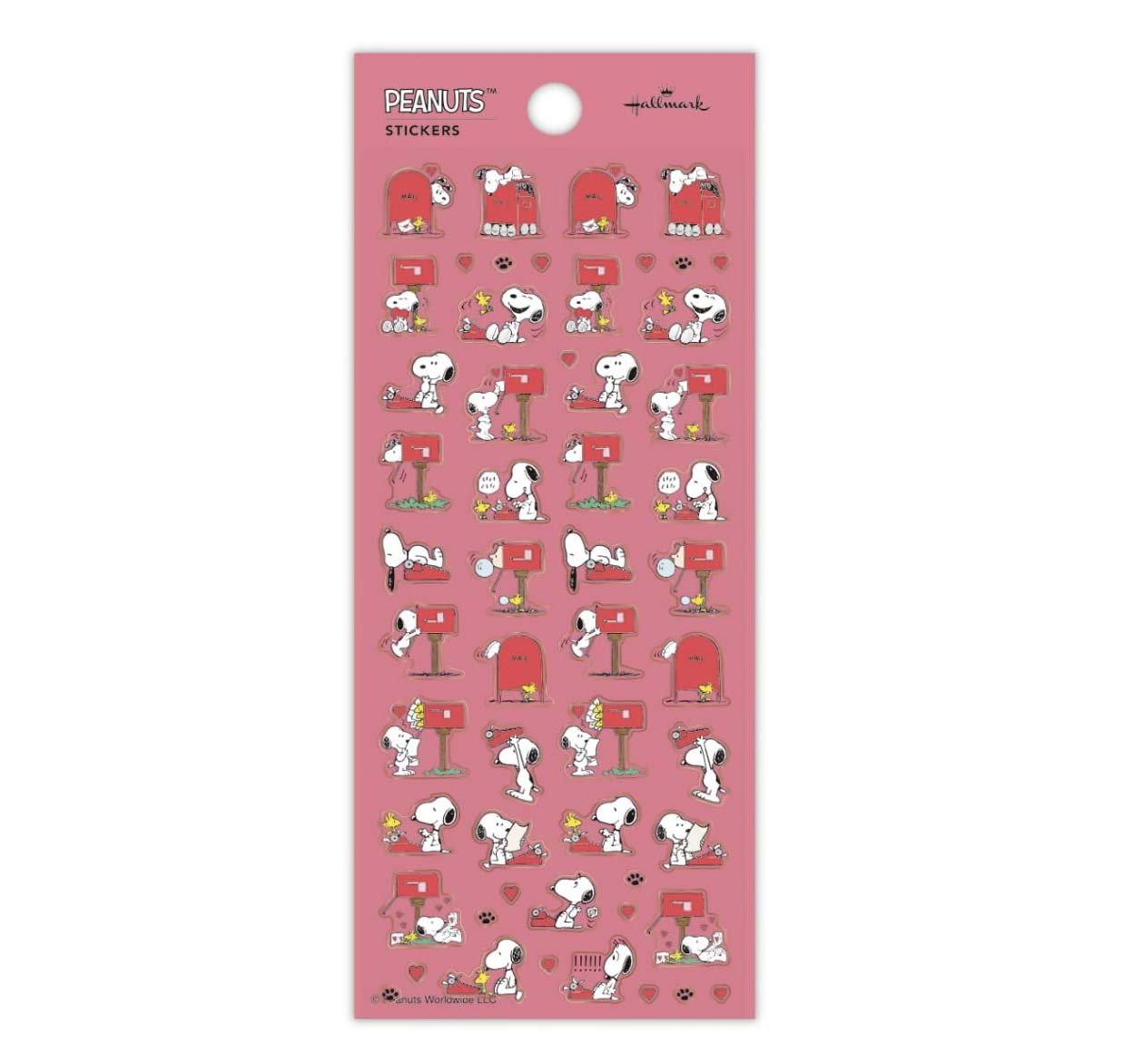 New Clear Sticker - Snoopy Mailbox with Gold Foil Outline