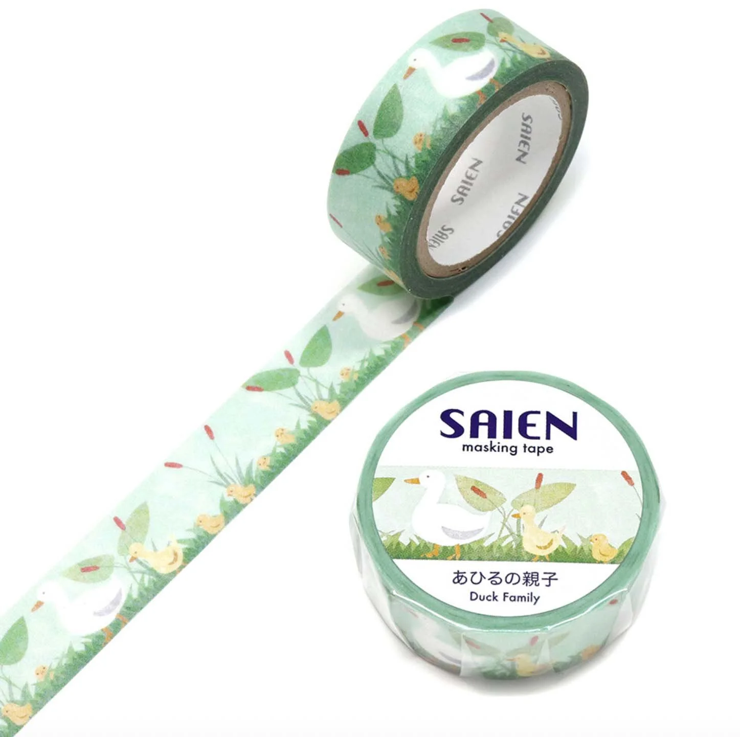 NEW Saien Washi Tape -15 mm - Spring Duck Family