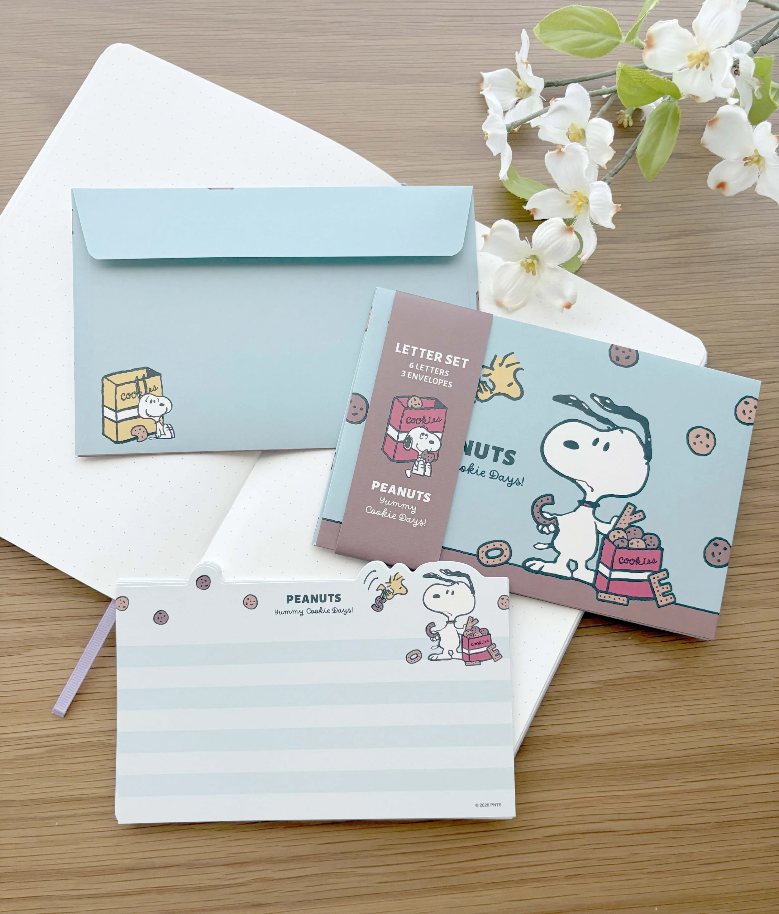 NEW Snoopy Letter Set Pack - Half Size - Snoopy and Woodstock Cookies - Blue