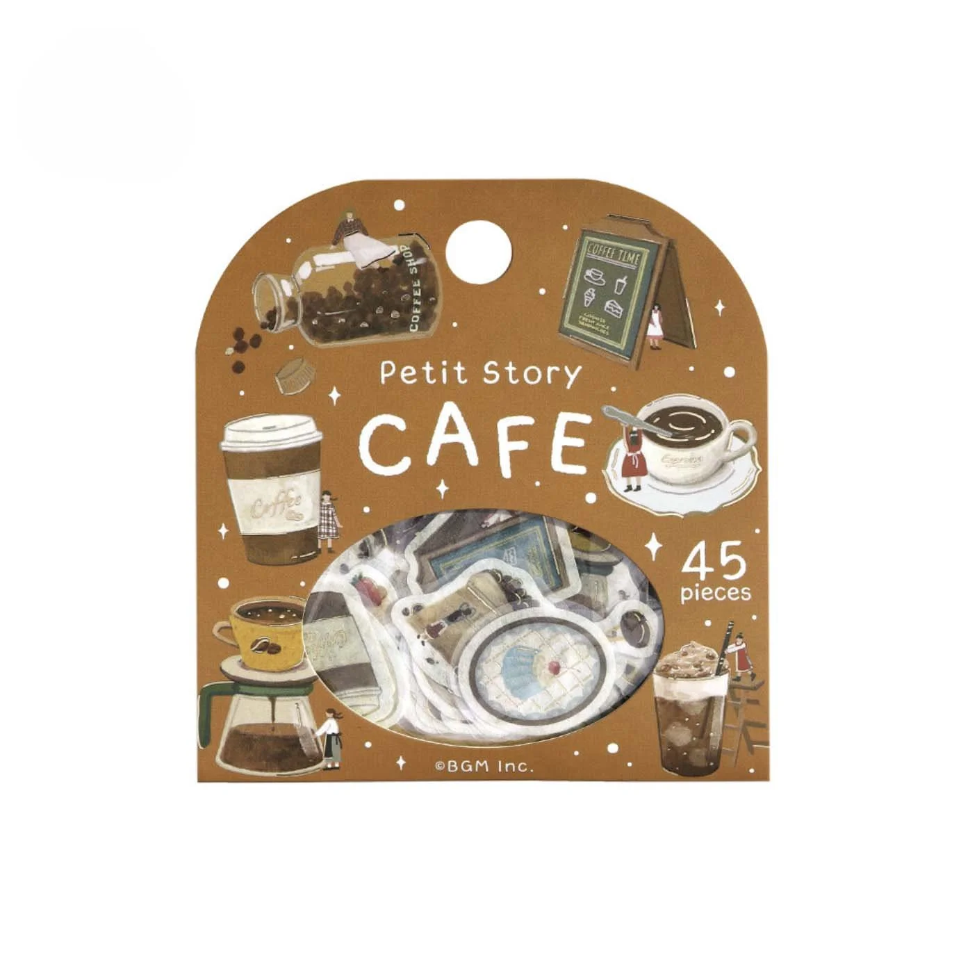 NEW BGM Sticker Sack - Petit Story - Cafe with Metallic Foil