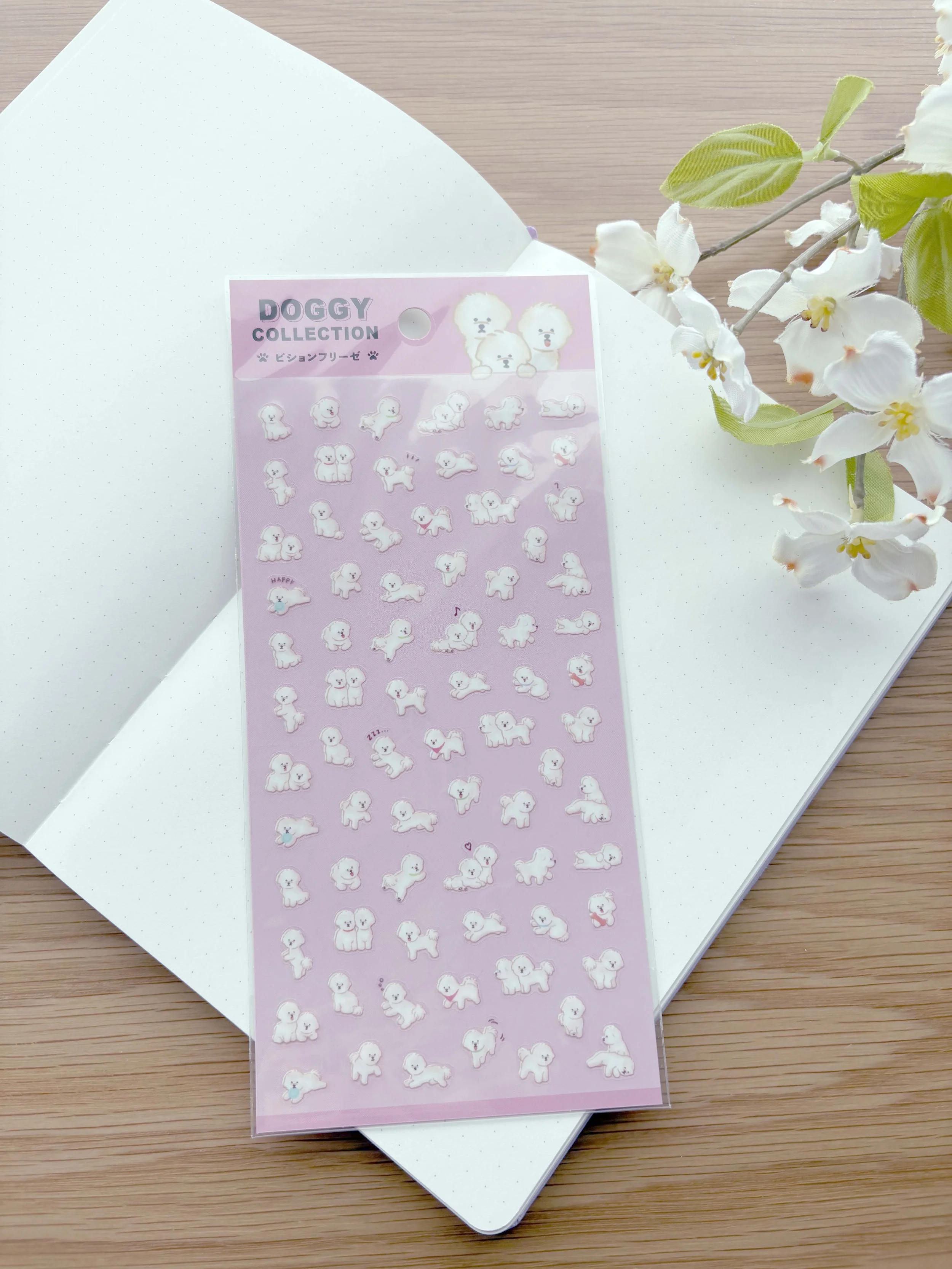 NEW Clear Mindwave Sticker - Semi-Transparent - Doggy Collection - Bichon Frise Dog