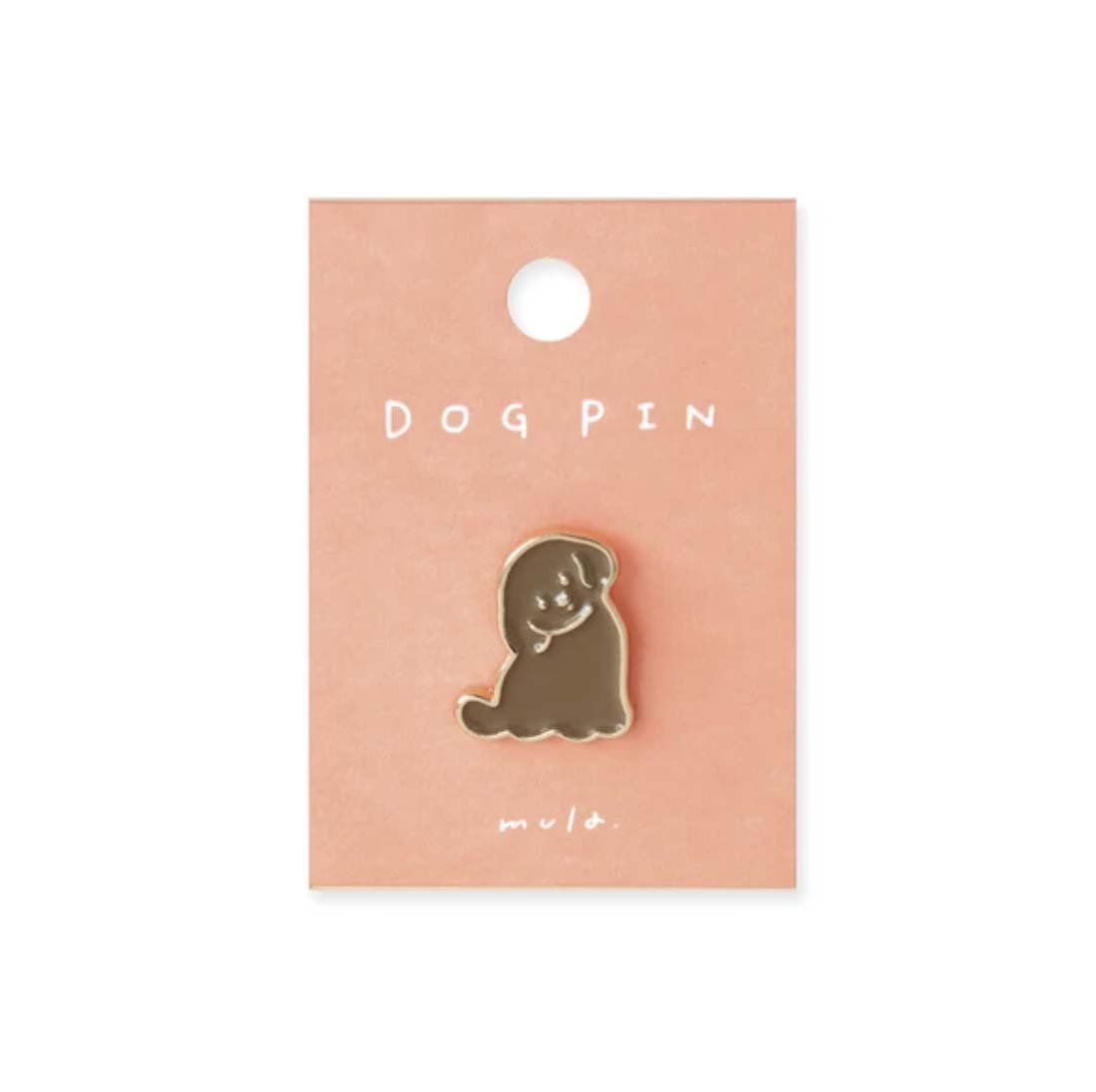 New Enamel Pin - Dog- Brown Puzzled Dog by Mula