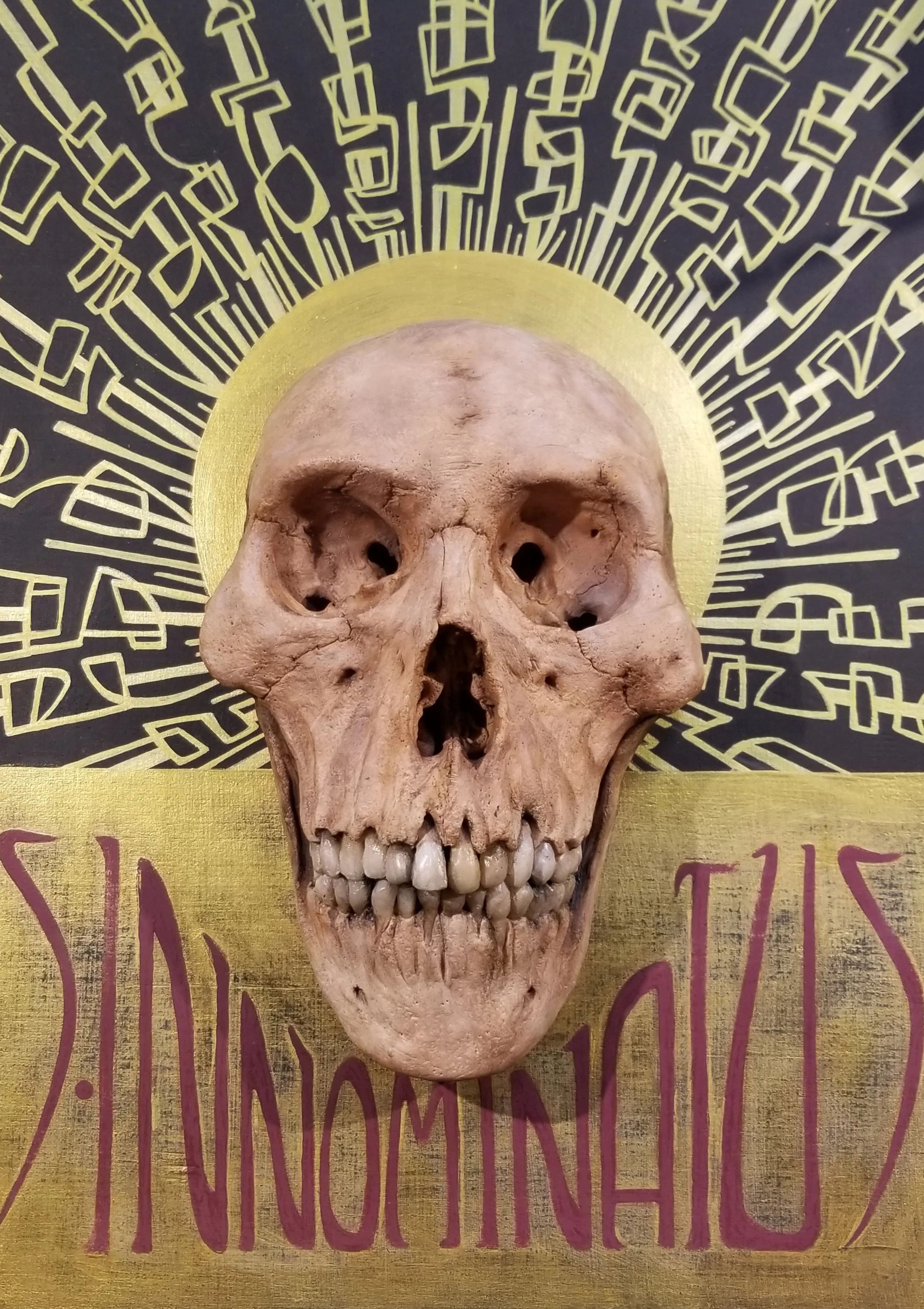 “Saint Innominatus”
Polymer clay, powdered pigments, & acrylic on wood
15” x 20”
$500
(Details)
Email oddmoddworks@gmail.com for Shipping Inquiries
