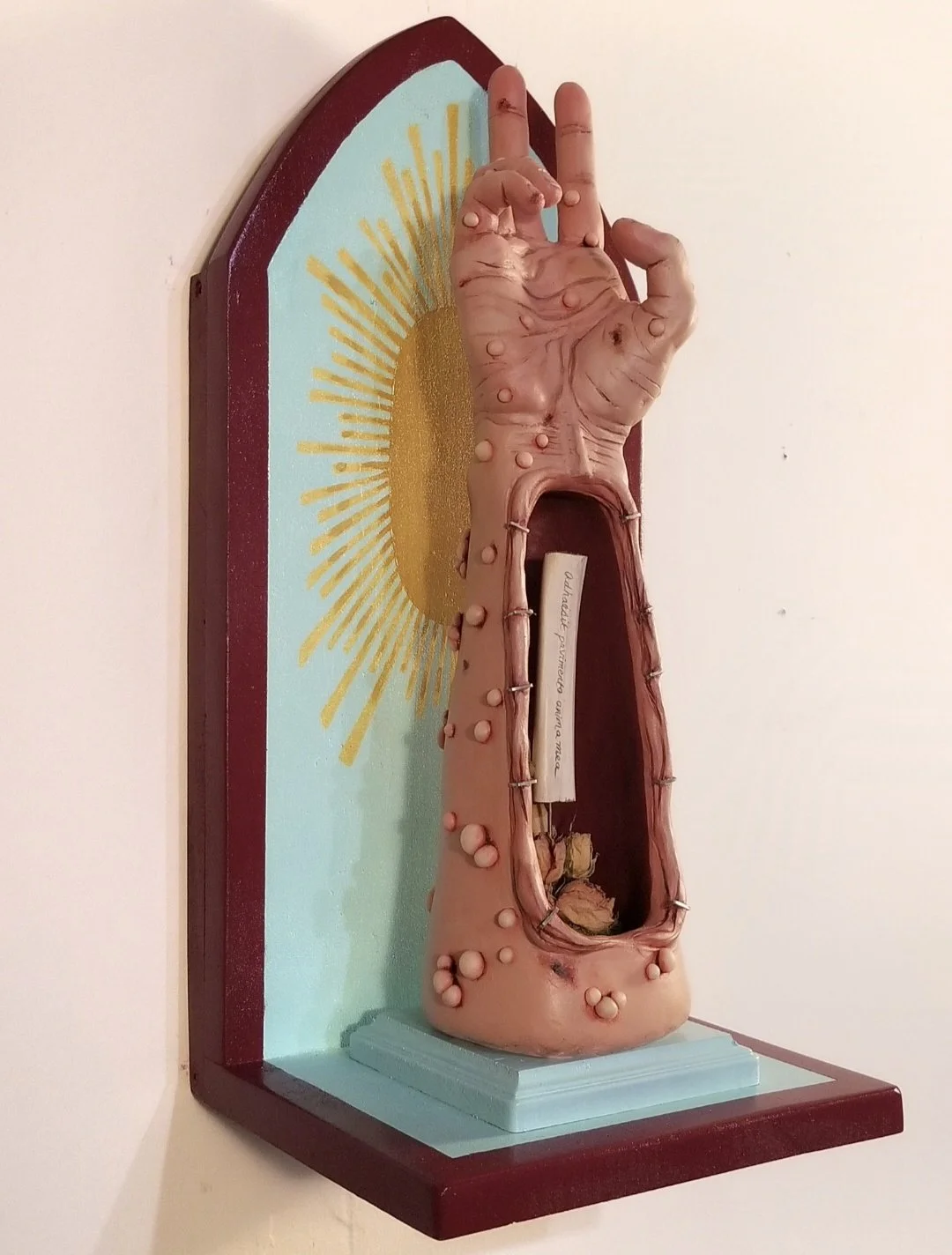 “My Soul Clung to the Floor”
Stone clay, polymer clay, wood, bone, acrylic, & dried flowers
19”x9”
$800
(Details)
Email oddmoddworks@gmail.com for Shipping Inquiries

