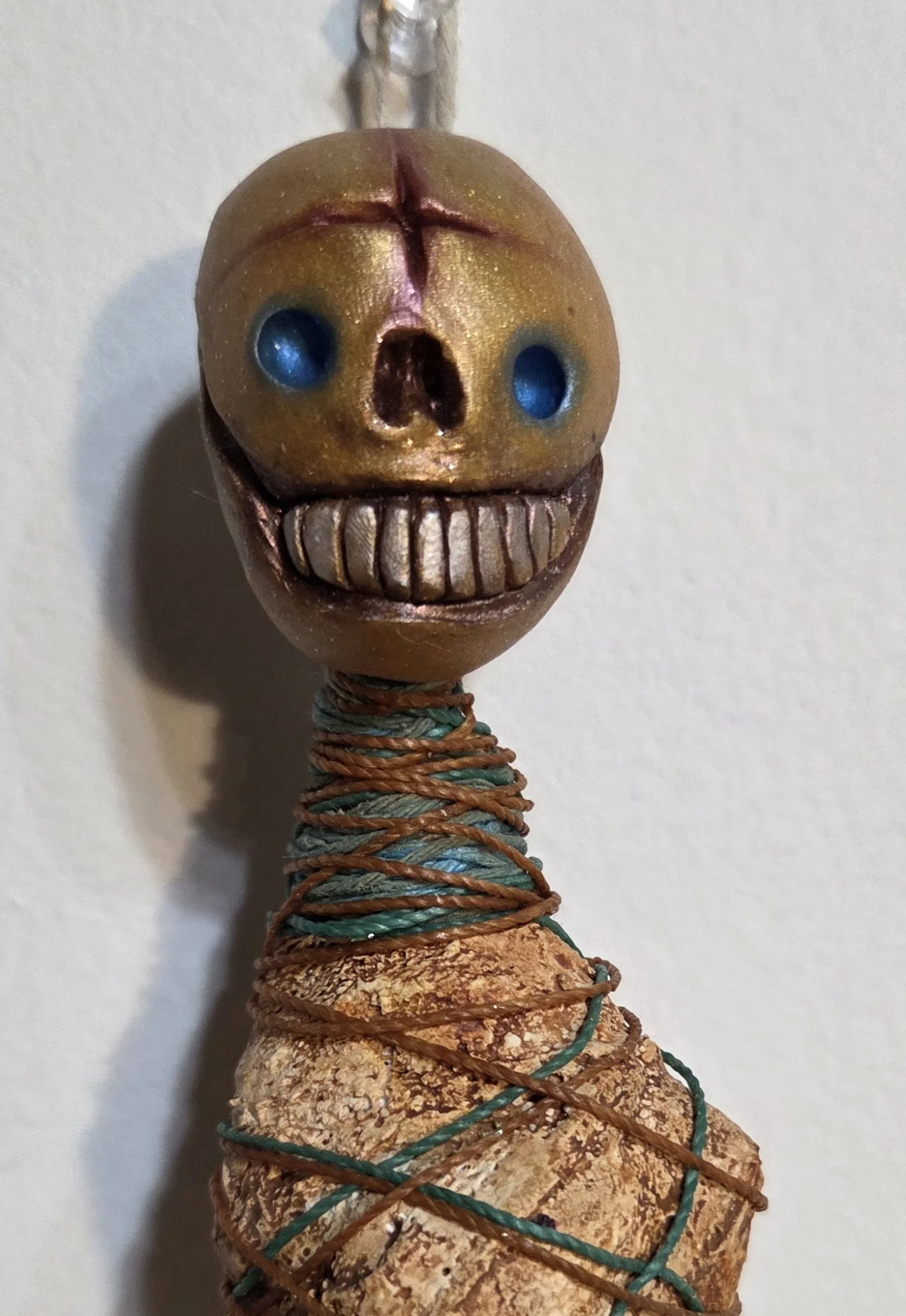 “Chrysalides” Burial Dolls
Polymer clay, plaster, paper pulp, & acrylic
11” tall
$55 ea.
(Detail)
Email oddmoddworks@gmail.com for Shipping Inquiries