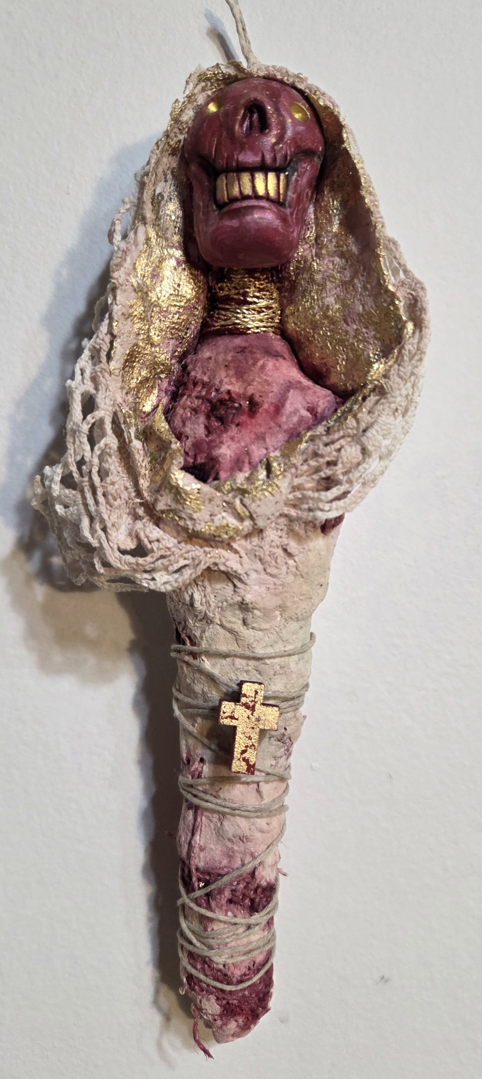 “Chrysalides” Burial Dolls
Polymer clay, plaster, paper pulp, wood, & acrylic
10” tall
$55 ea.
Email oddmoddworks@gmail.com for Shipping Inquiries