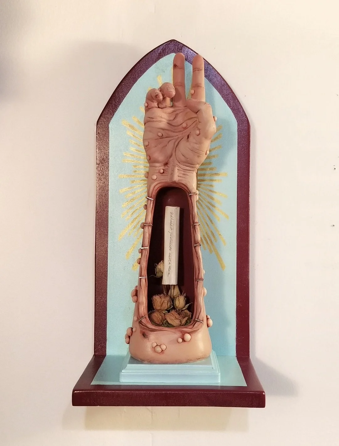 “My Soul Clung to the Floor”
Stone clay, polymer clay, wood, bone, acrylic, & dried flowers
19”x9”
$800
Email oddmoddworks@gmail.com for Shipping Inquiries
