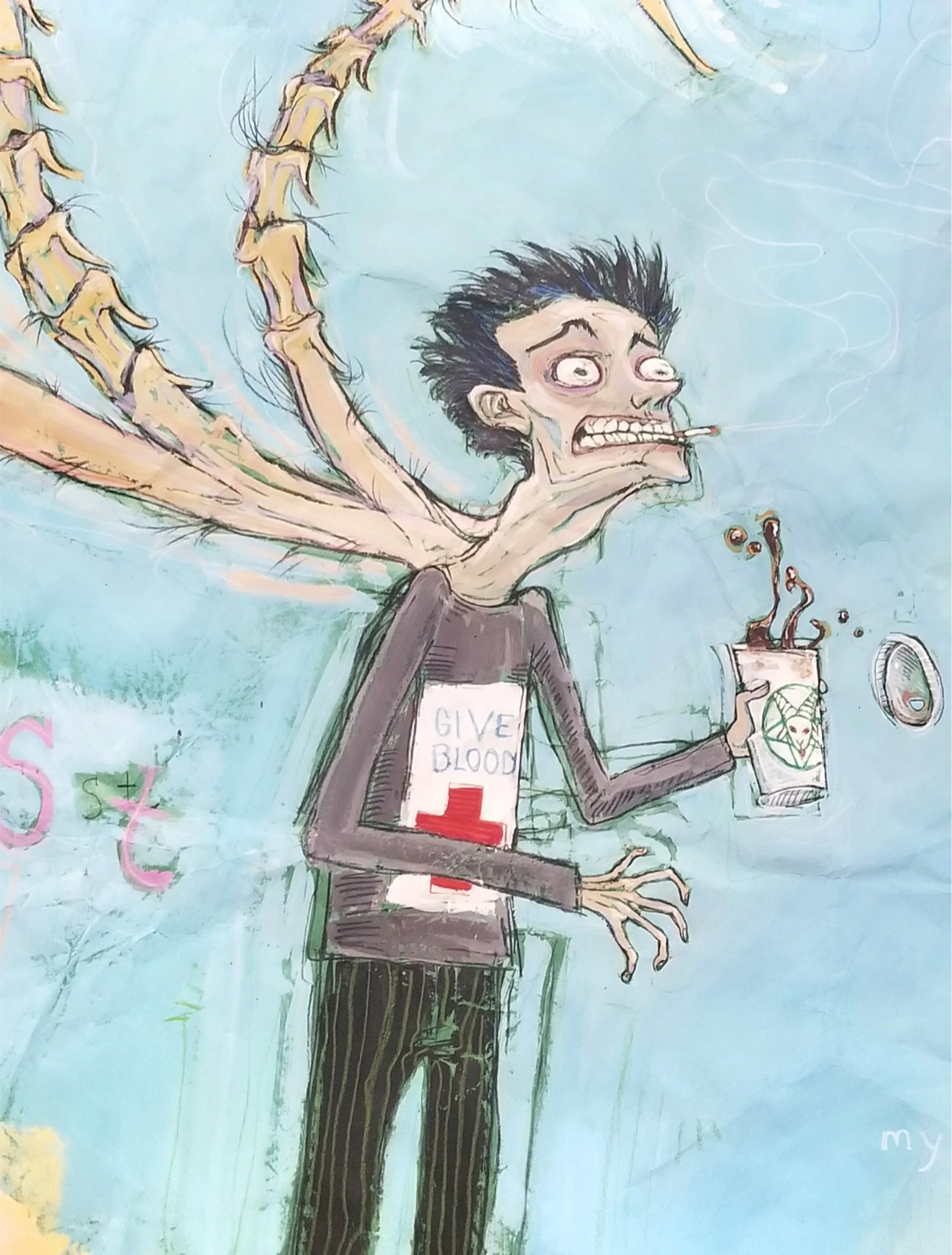 “My Day”
Gouache and colored pencil on paper mounted on wood
45”x45”
$500
(Detail)
Email oddmoddworks@gmail.com for Shipping Inquiries
