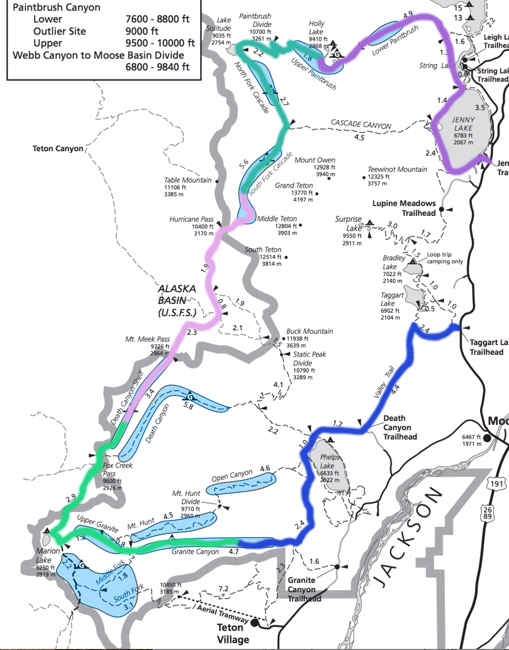 Cascade Canyon Trail Grand Teton Map Teton Crest Trail Map Deals 2025