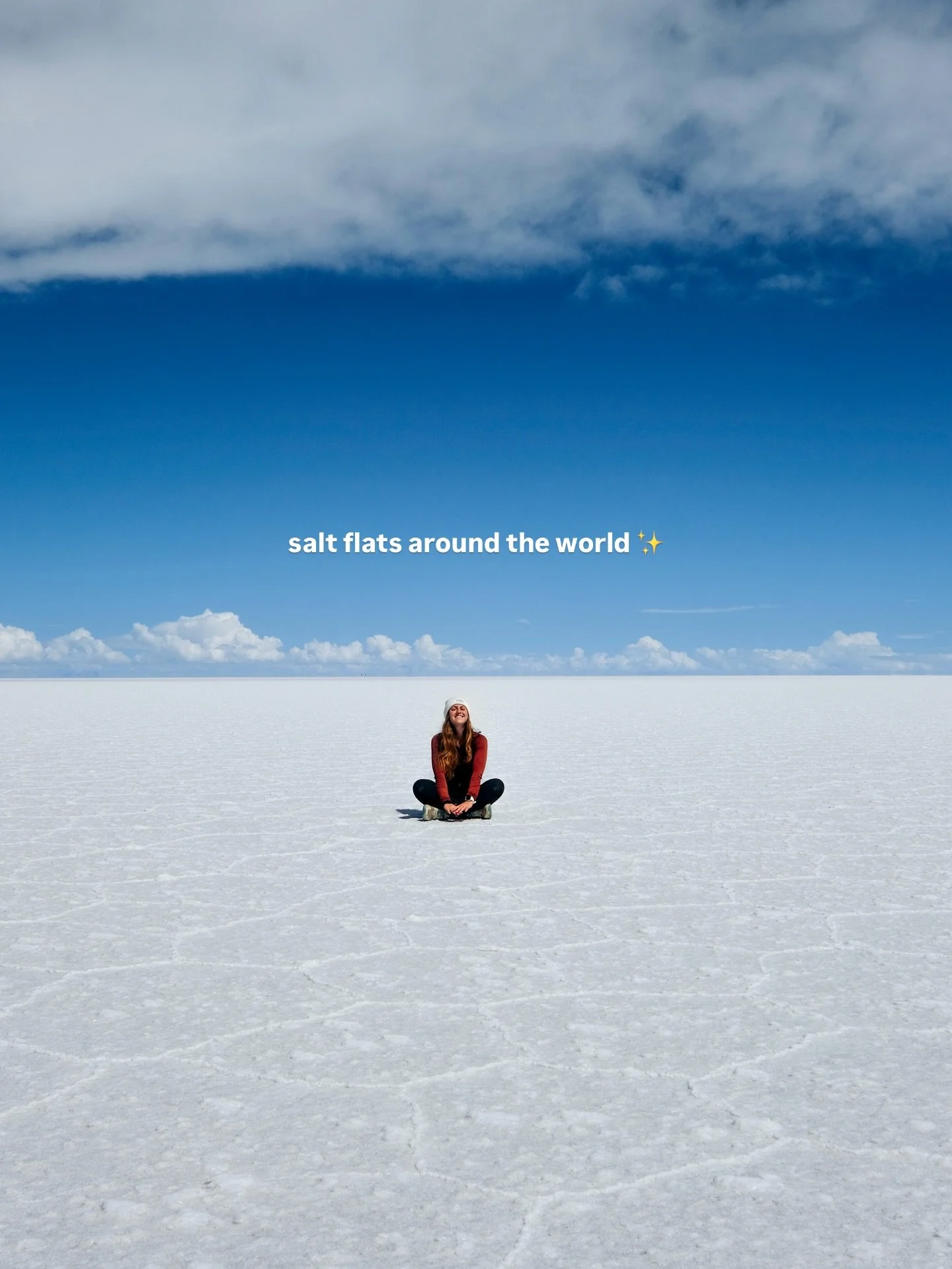Salt flats from around the world 🌎 

They seem so simple - vast, quiet, otherworldly, &amp; full of minerals - yet feel completely different depending on where you are. I recently added another one to my list, and it&rsquo;s wild how each one feels 