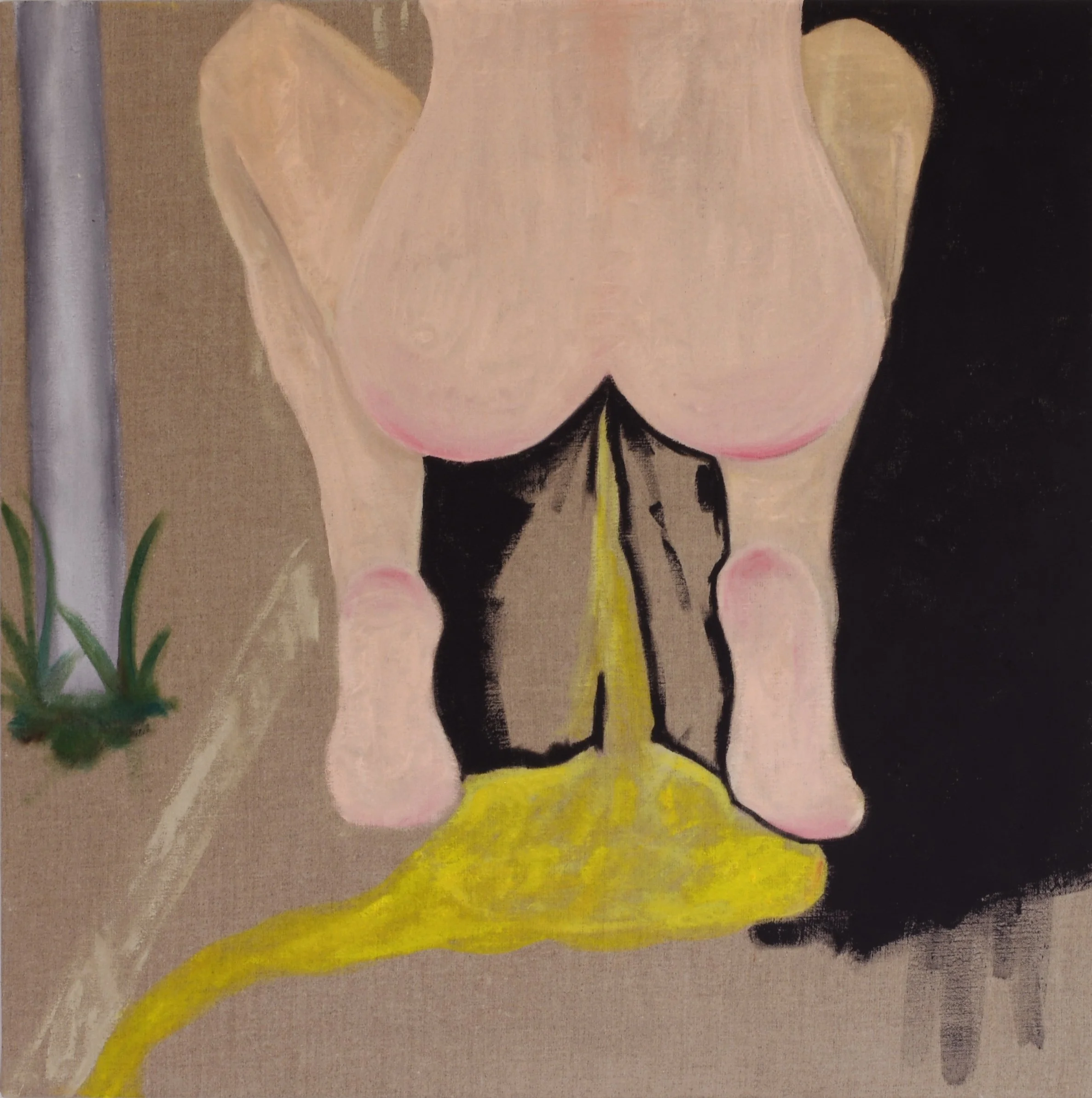 Sometimes it’s good news, 2024
Oil and black gesso on linen
66 x 66cm
