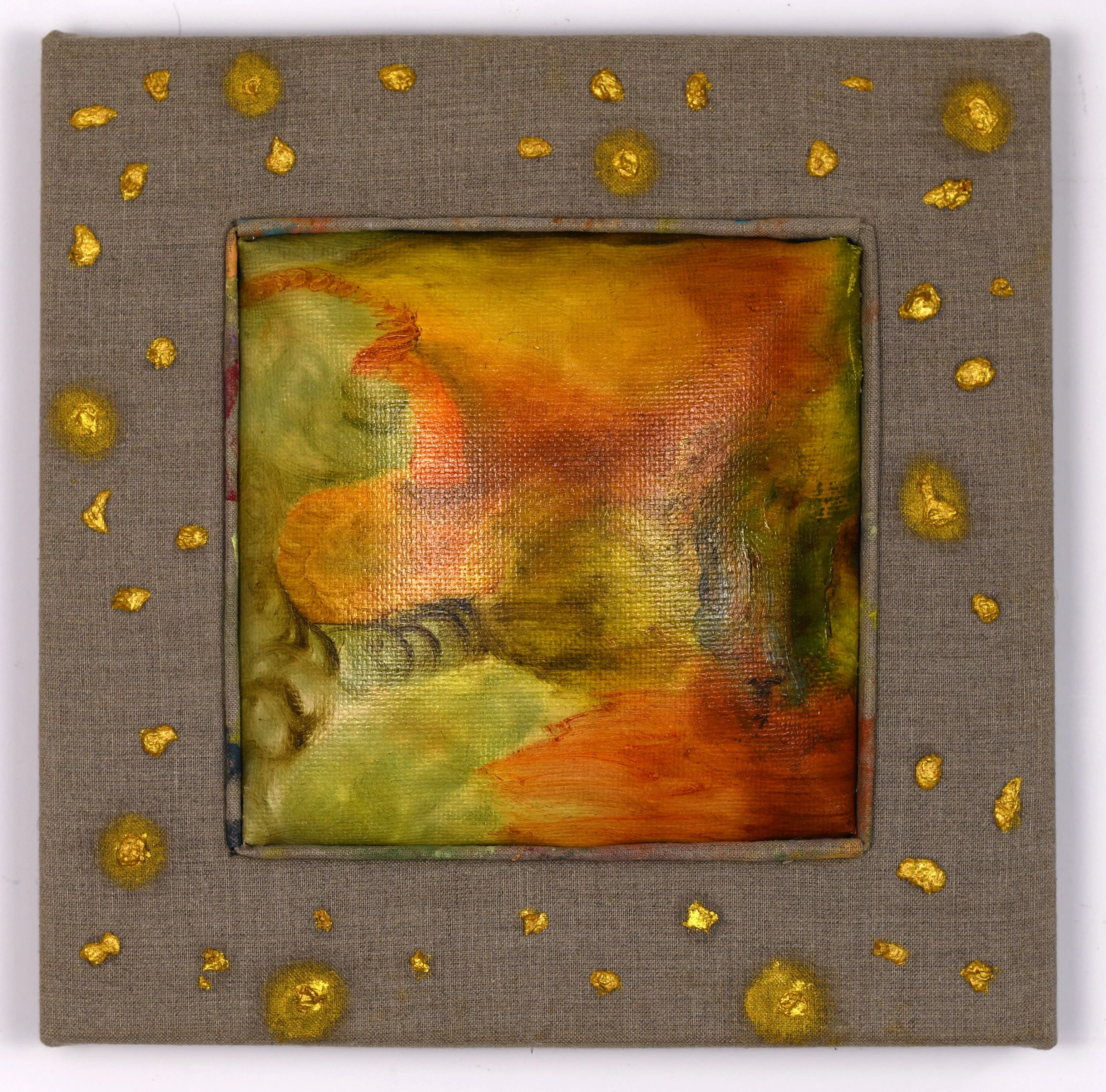 Grassaculofiore, 2026	
Oil on linen with polyester fill	
36 x 36cm