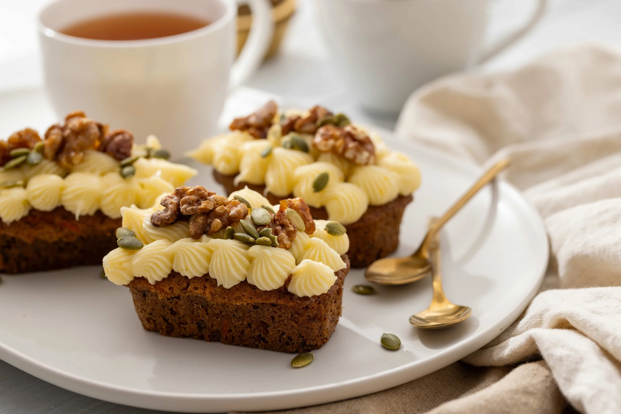 Low fodmap mini carrot cakes
