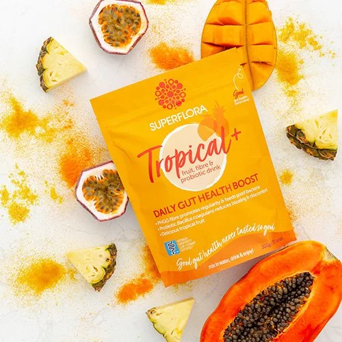 Tropical Daily Gut Health Boost with low FODMAP  papaya, pineapple, passionfruit and mango.jpg