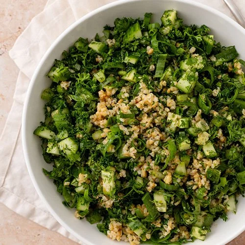 Low FODMAP Green Tabouleh Salad