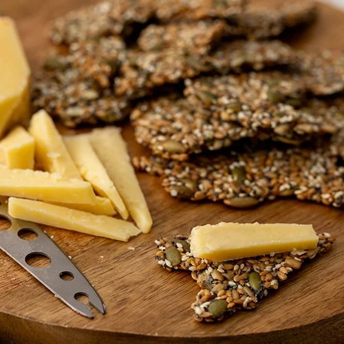 Homemade seed crackers
