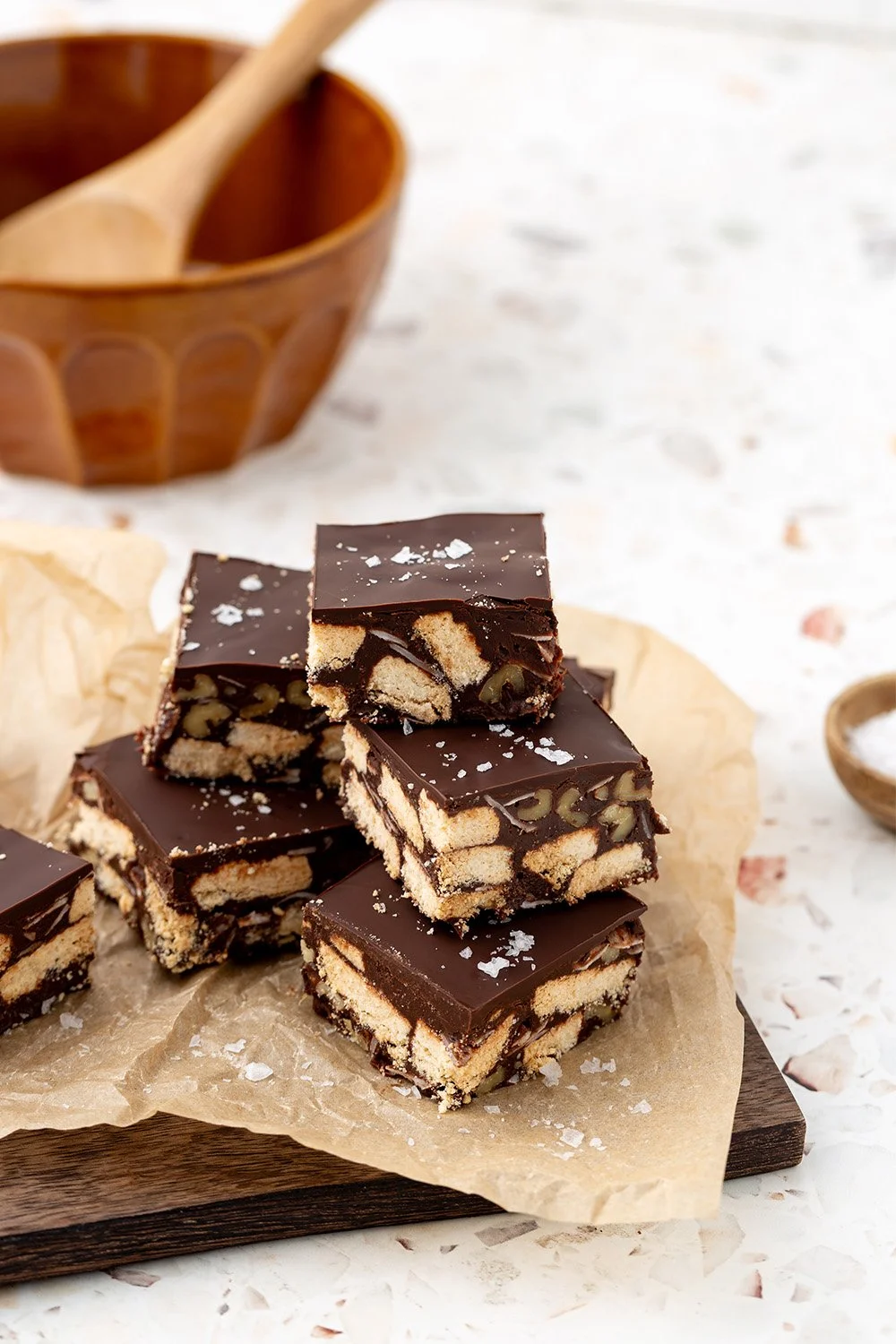A stack of low FODMAO hedgehog slice
