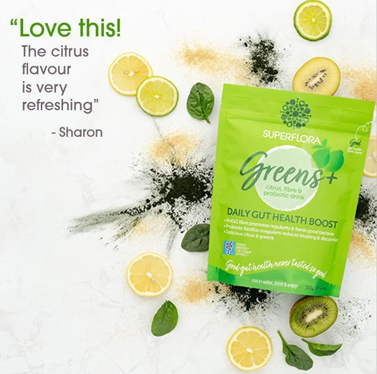 Review of Superflora gut health boost greens with prebiotics and probiotics