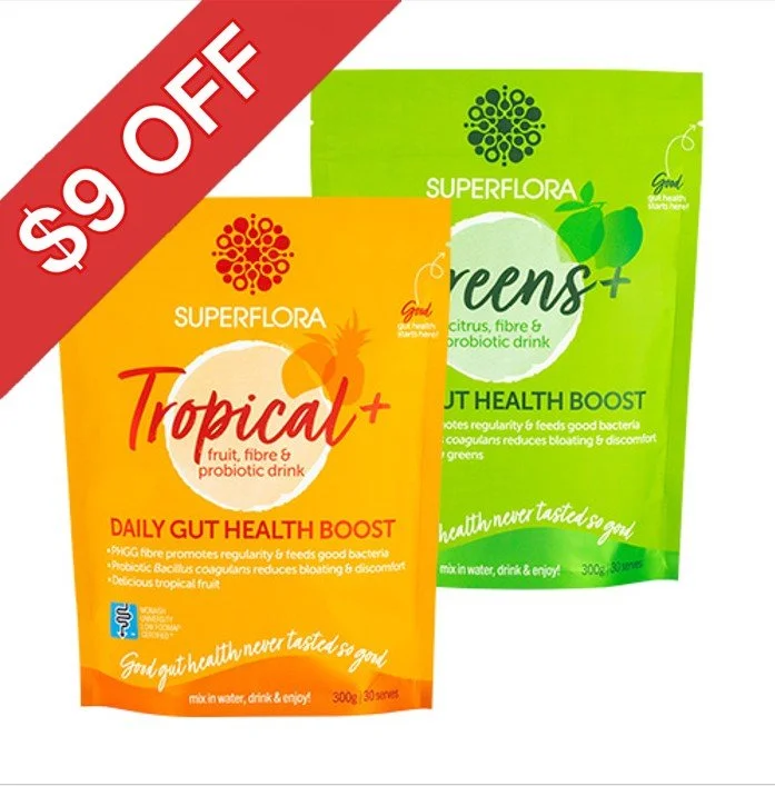 DOUBLE PACK Tropical+ & Greens+ DAILY GUT HEALTH BOOST